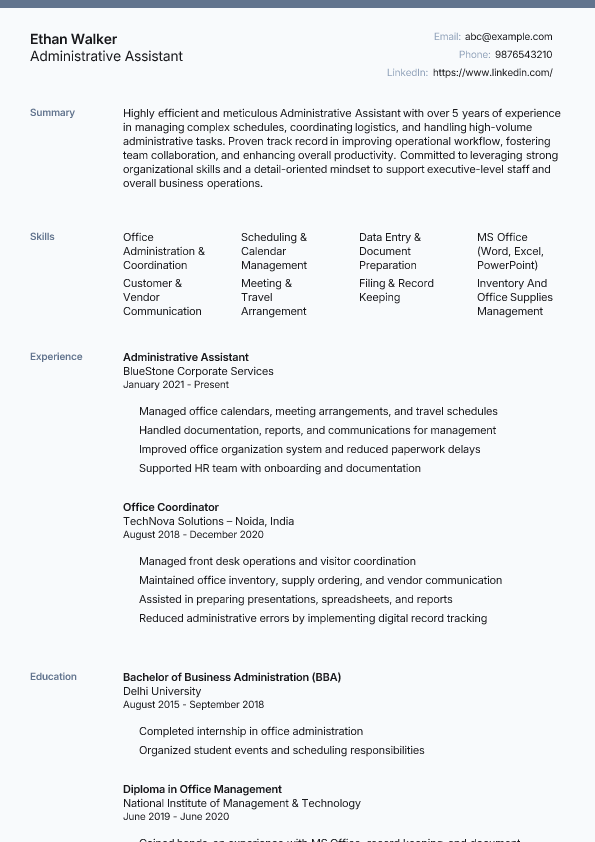 Corporate template preview