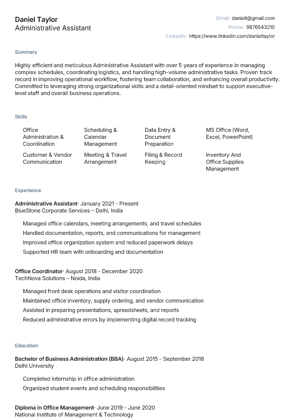 resume template