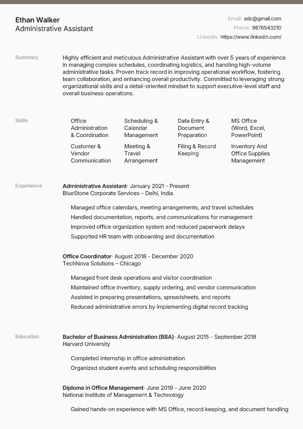 resume template