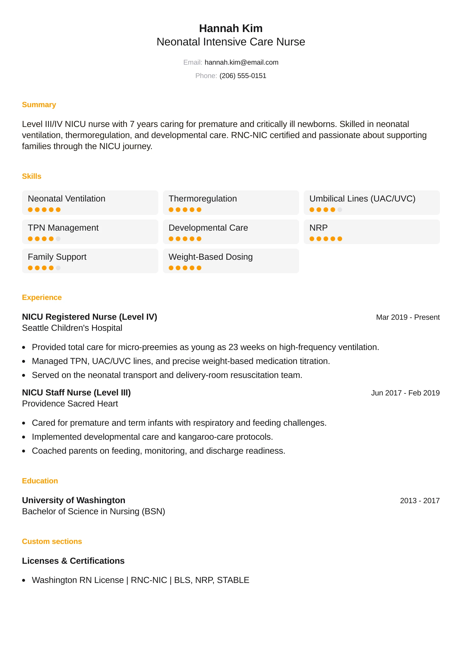 resume template