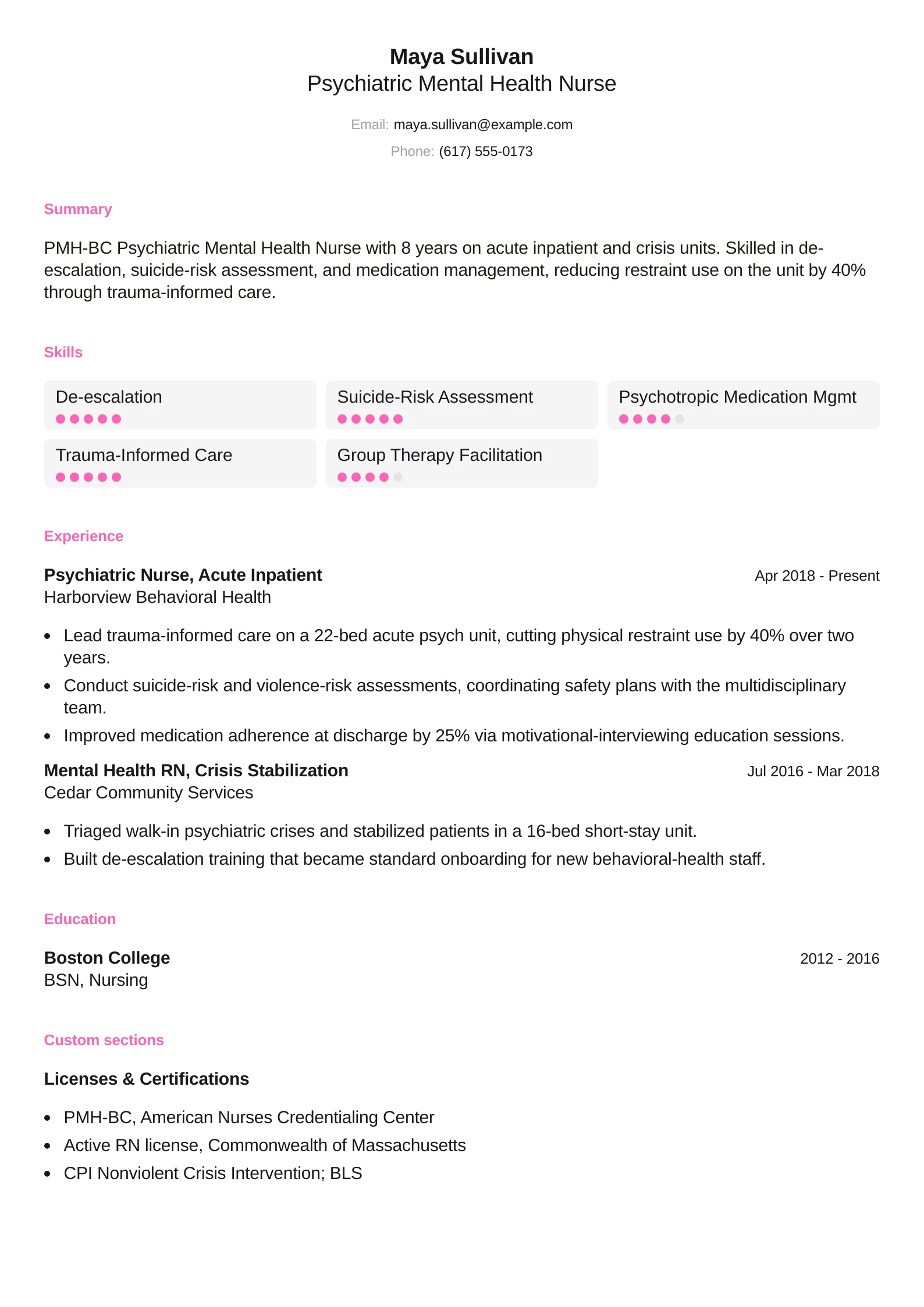resume template