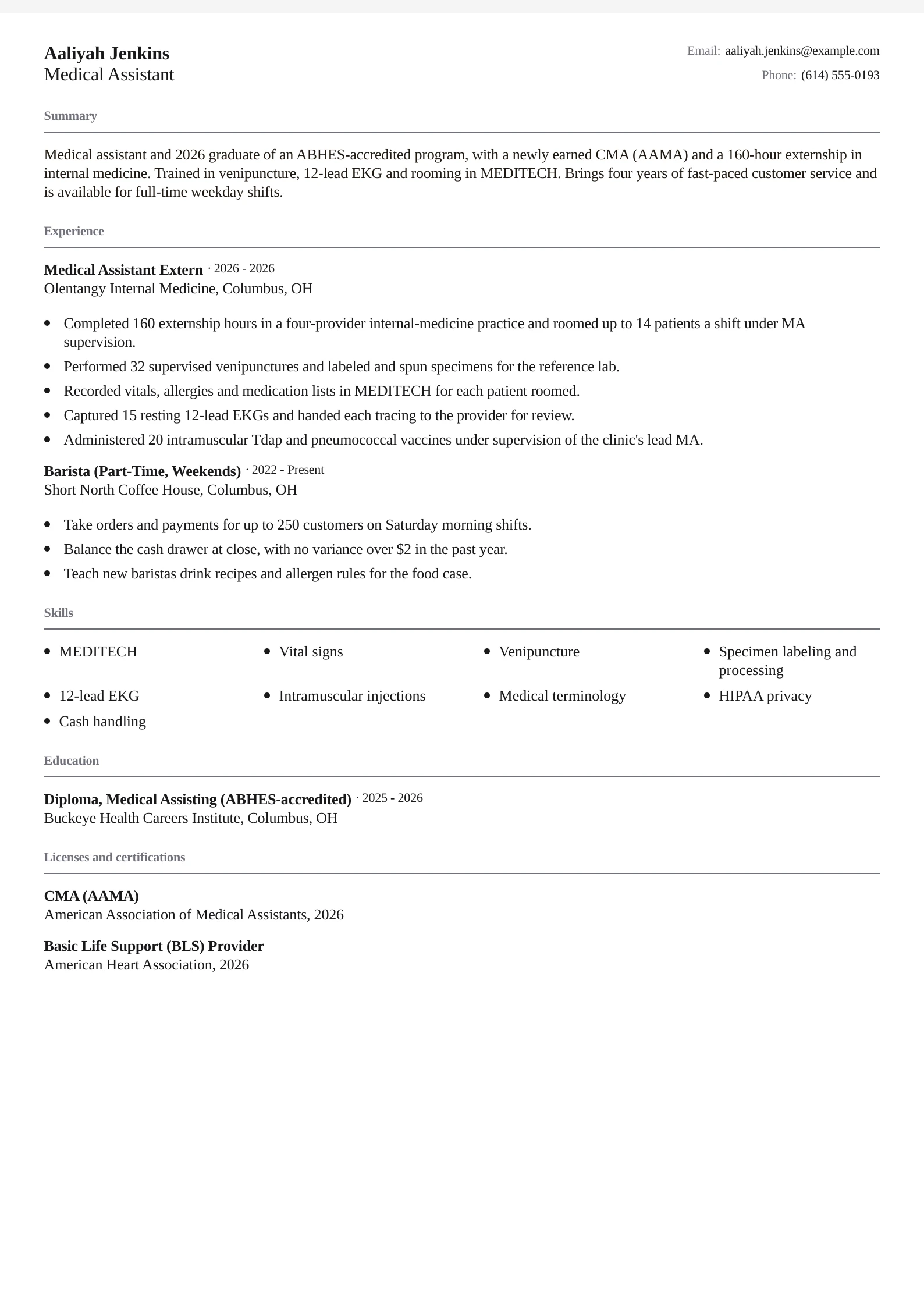 Medical Assistant