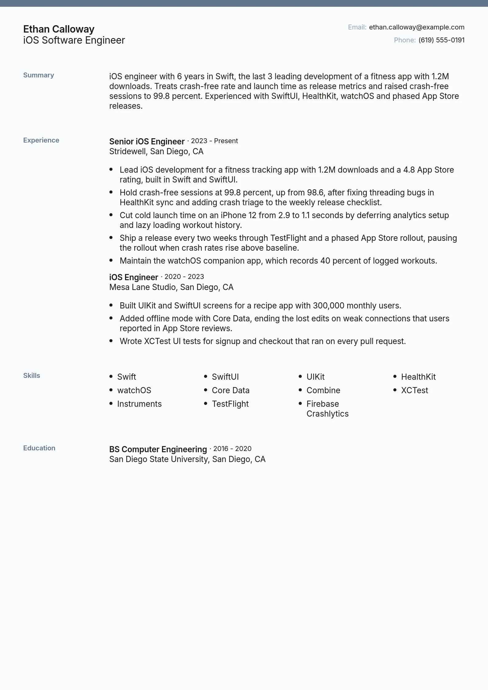 iOS Software Engineer
