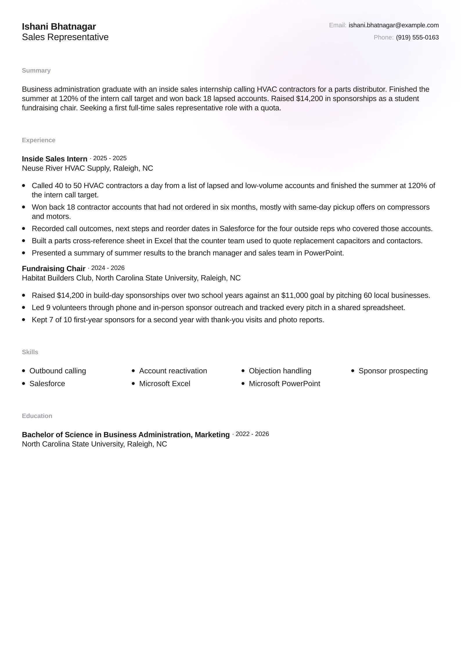 Sales Representative