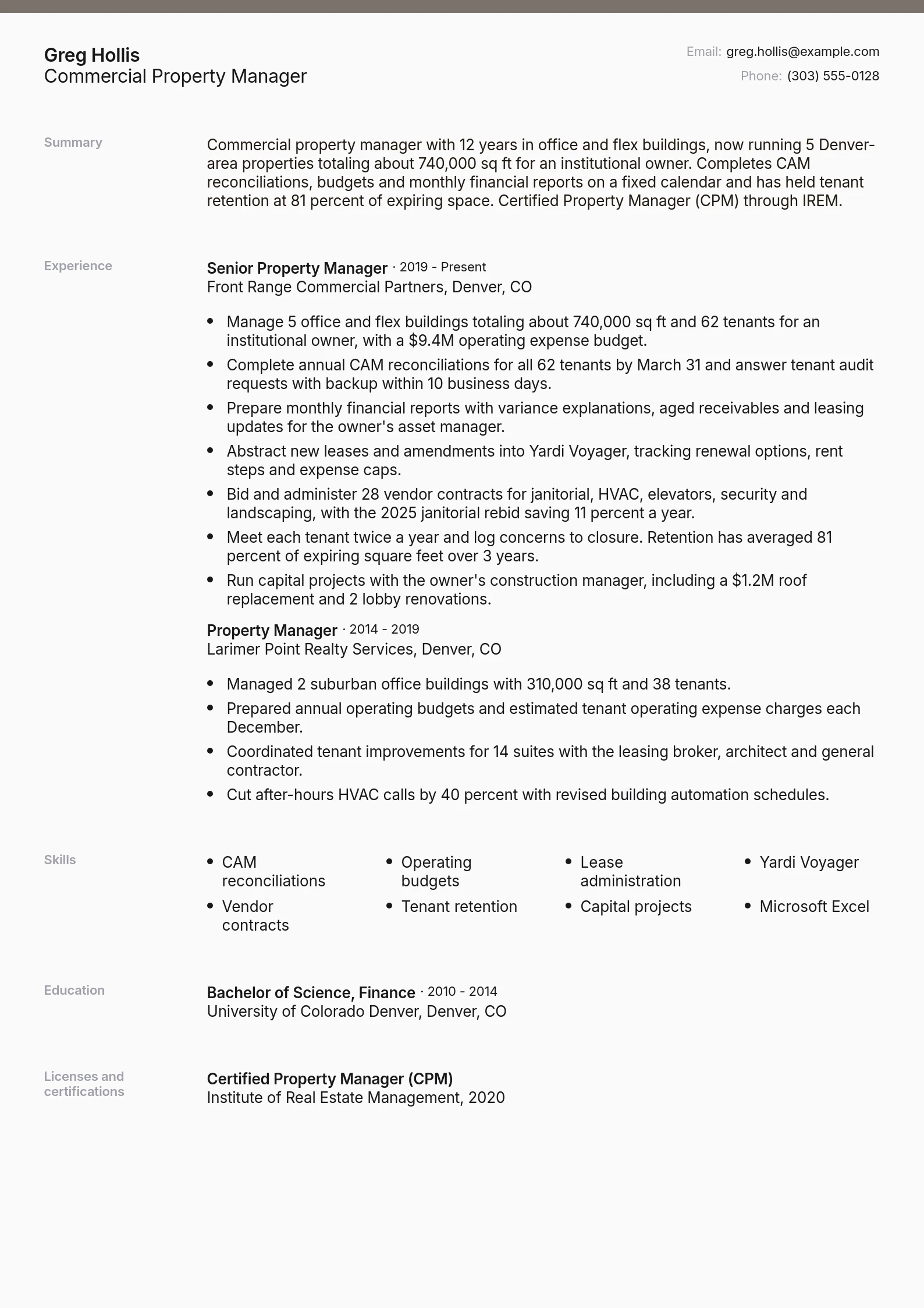 Commercial Property Manager