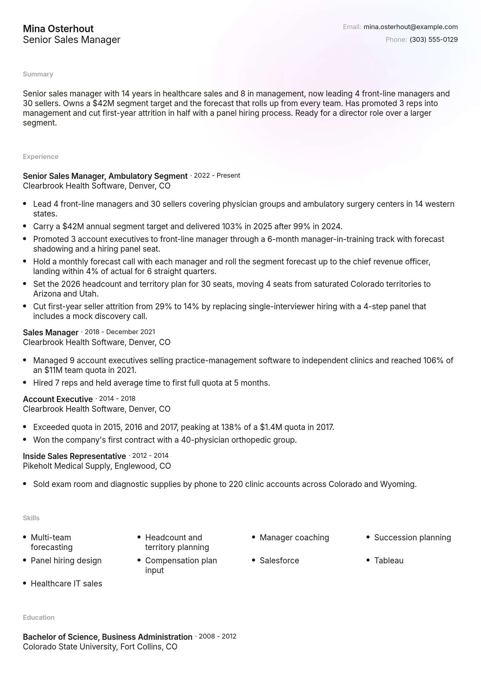 Senior Sales Manager