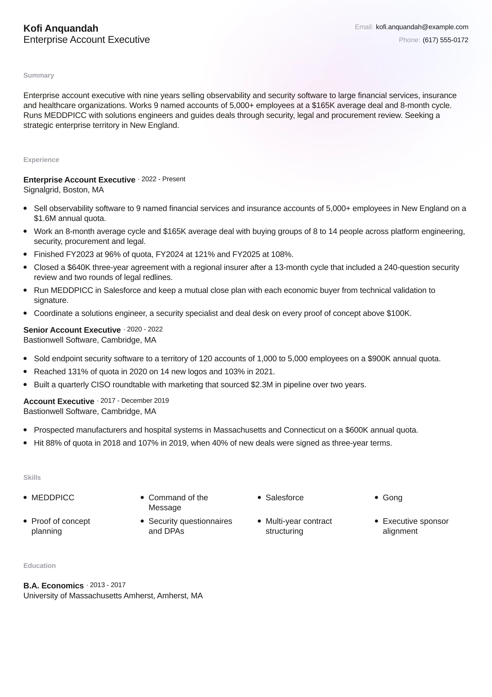 Enterprise Account Executive