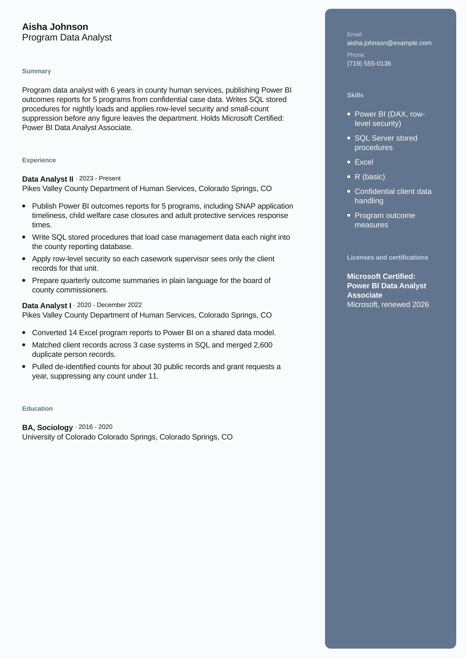 Program Data Analyst