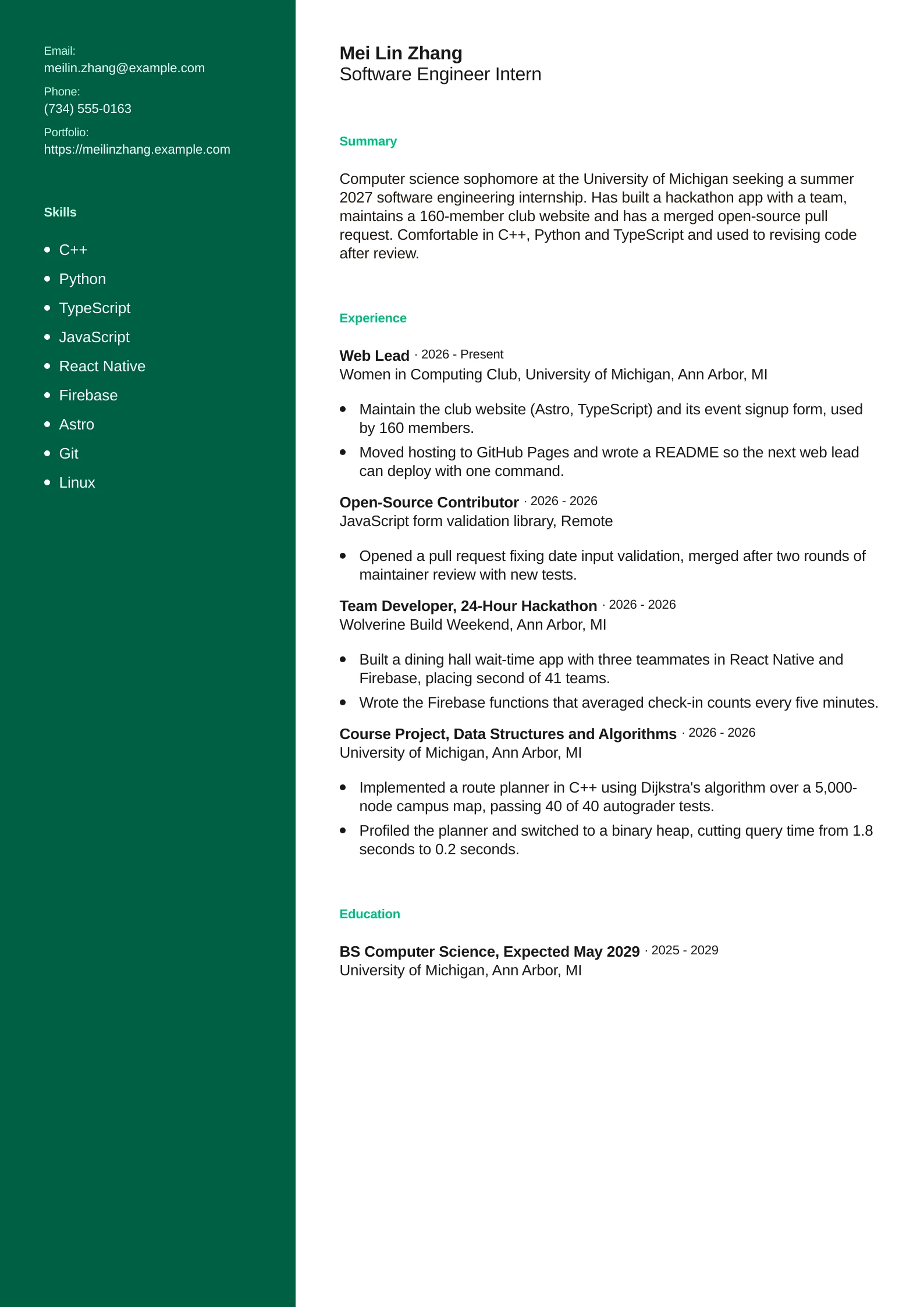 Software Engineer Intern