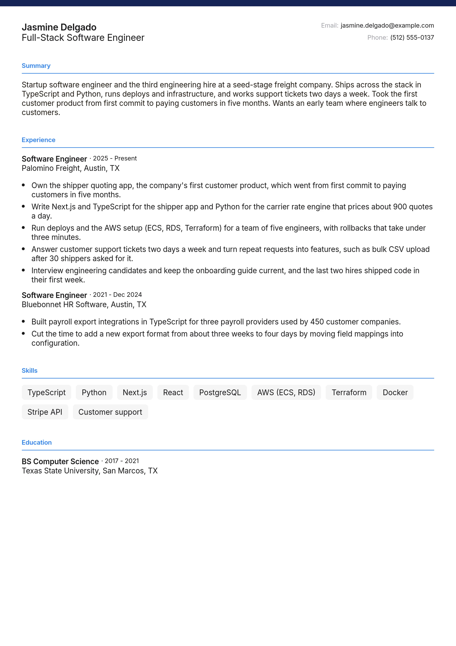 Full-Stack Software Engineer
