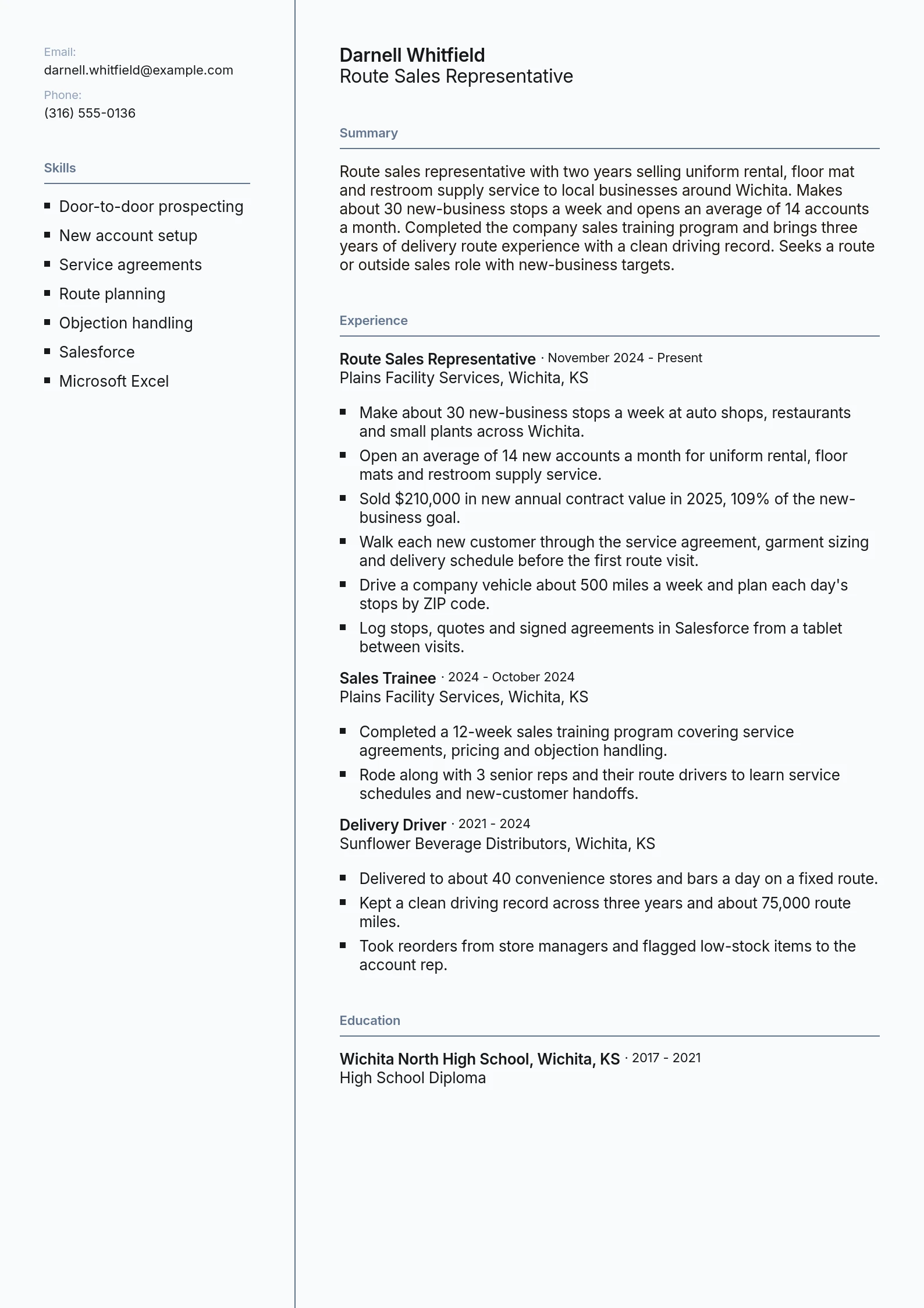 Route Sales Representative