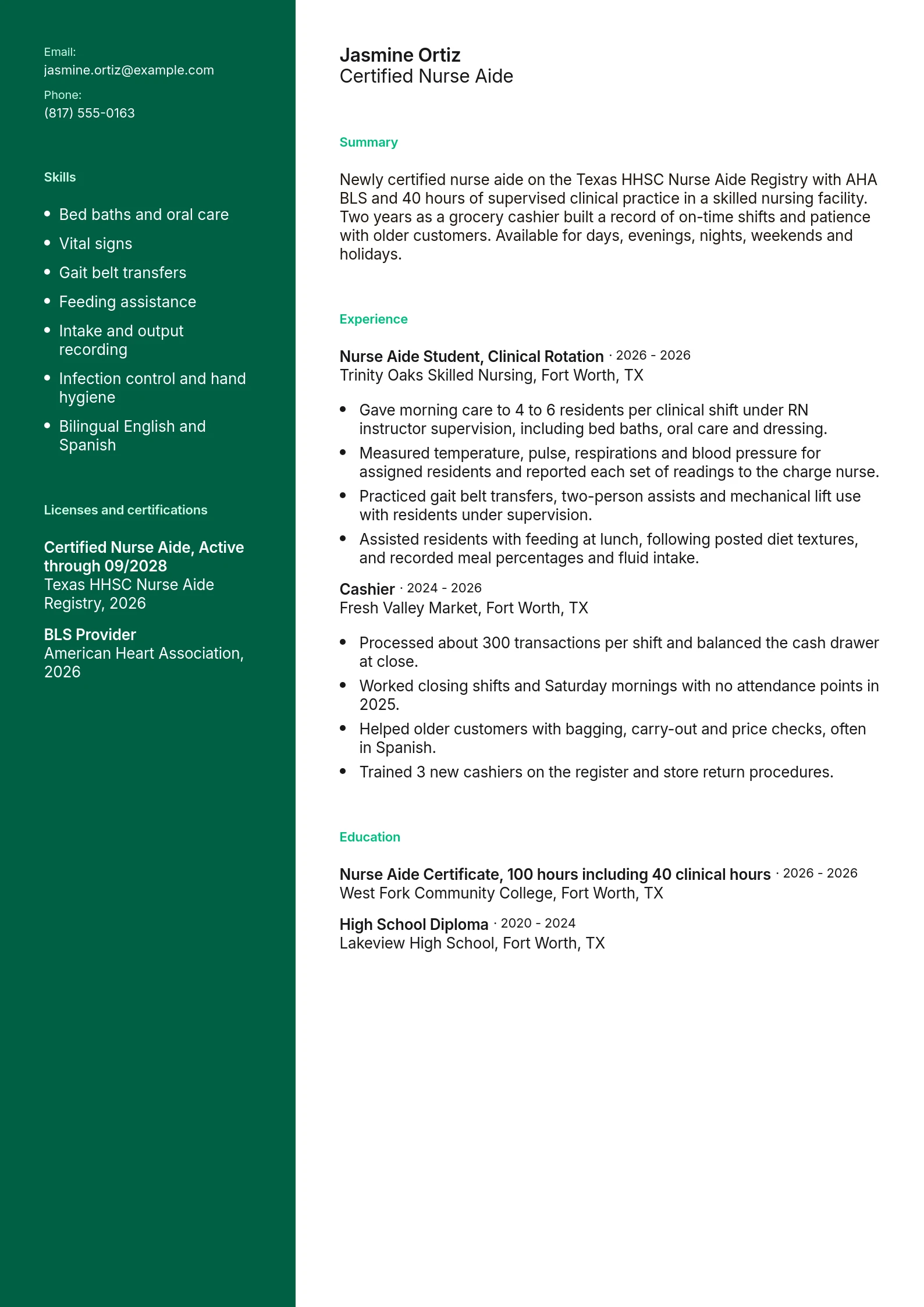 Certified Nurse Aide