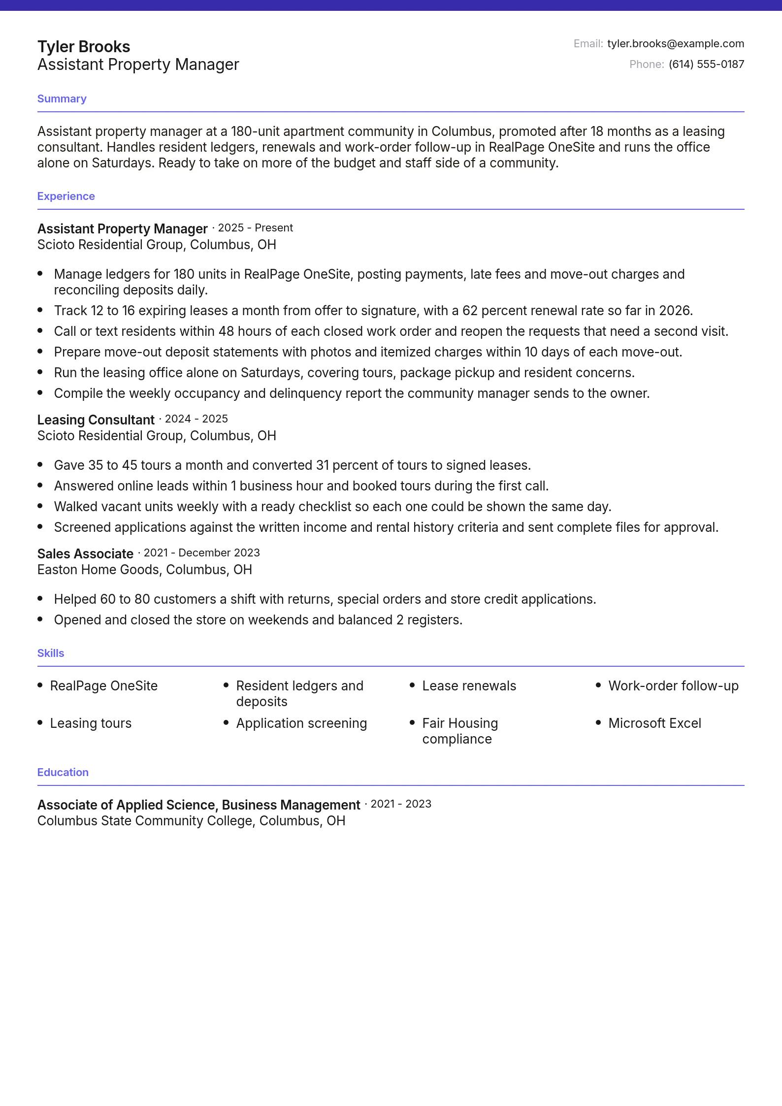 Assistant Property Manager