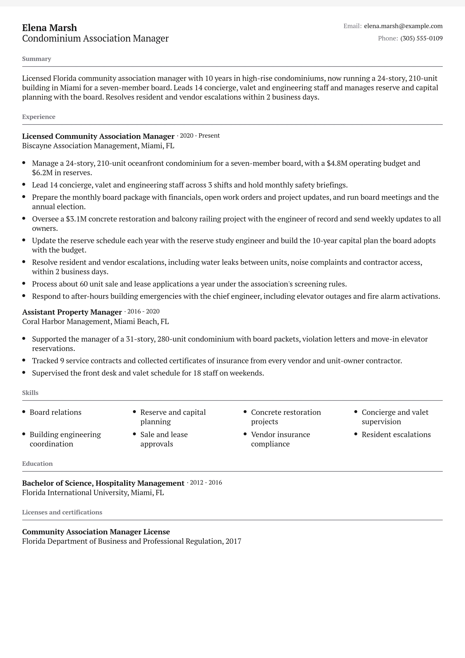 Condominium Association Manager