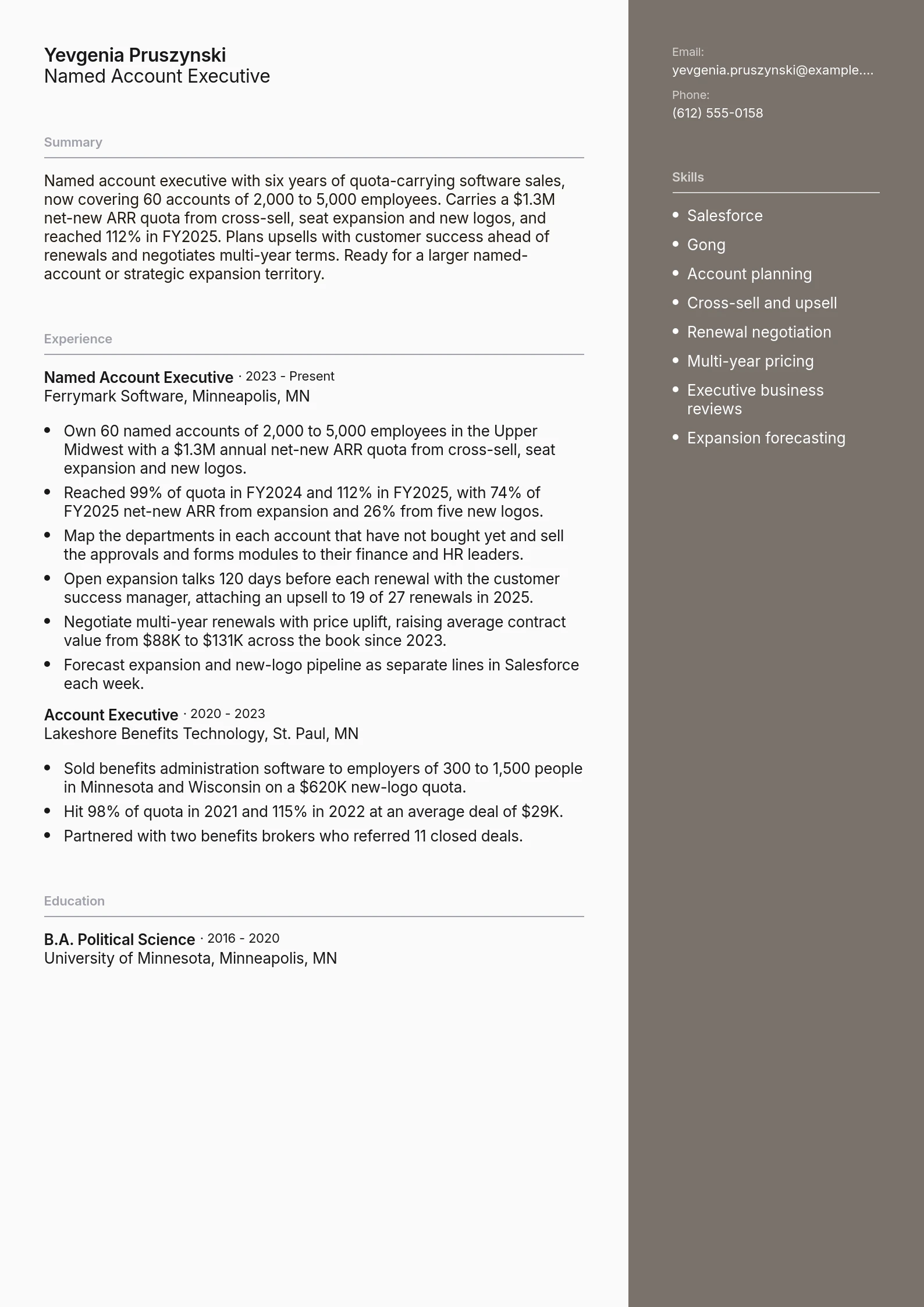 Named Account Executive