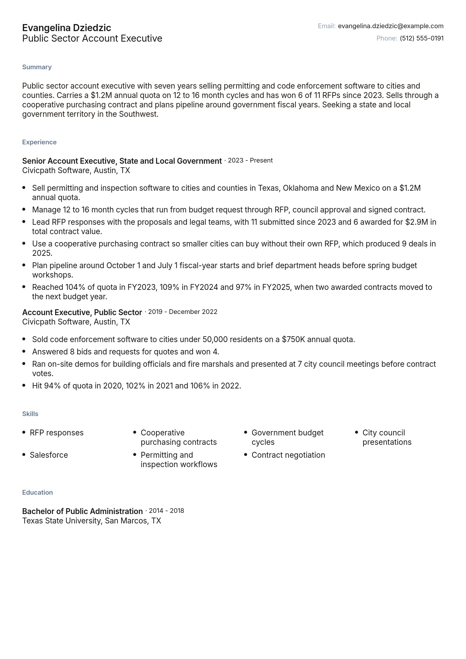 Public Sector Account Executive