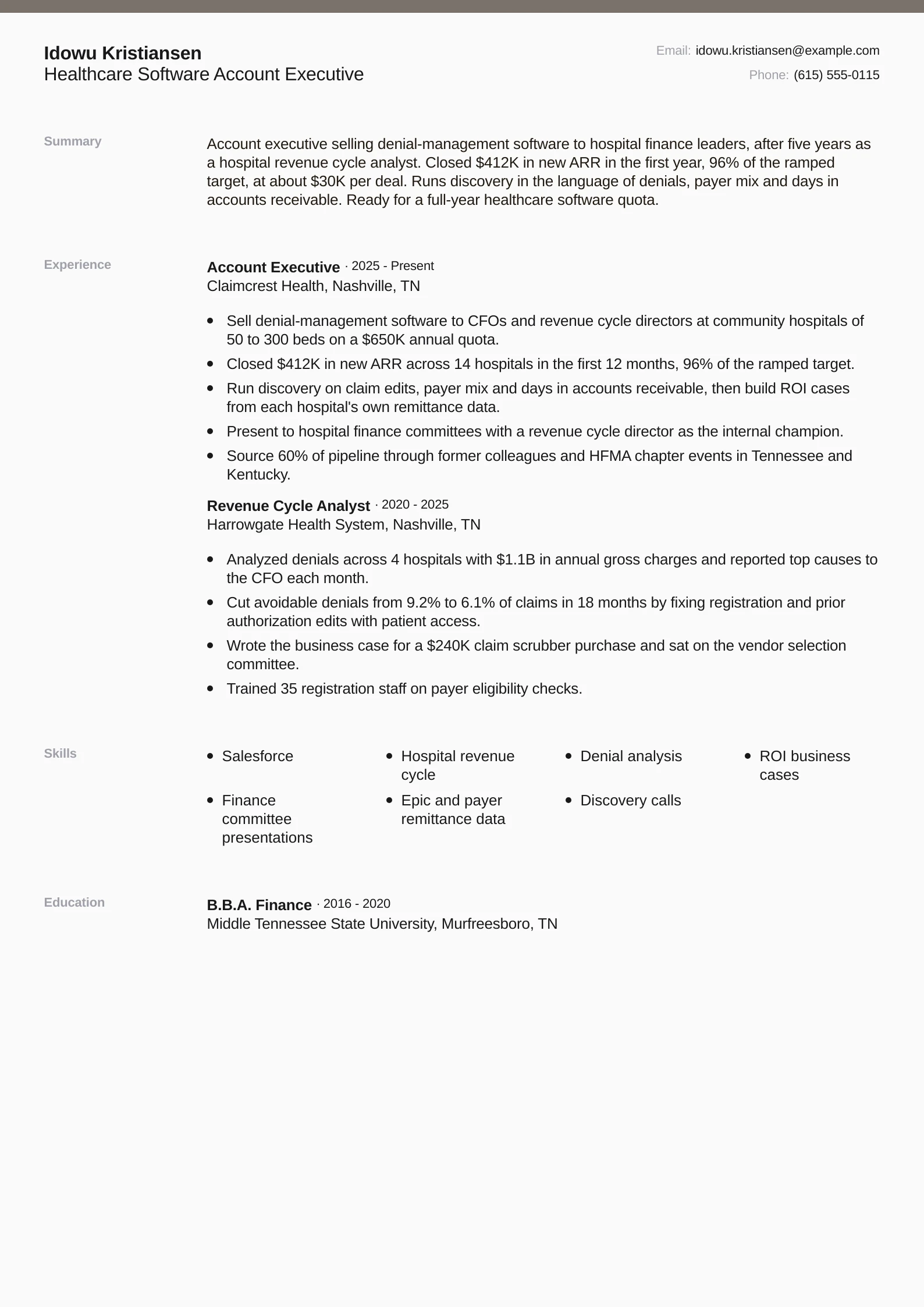 Healthcare Software Account Executive