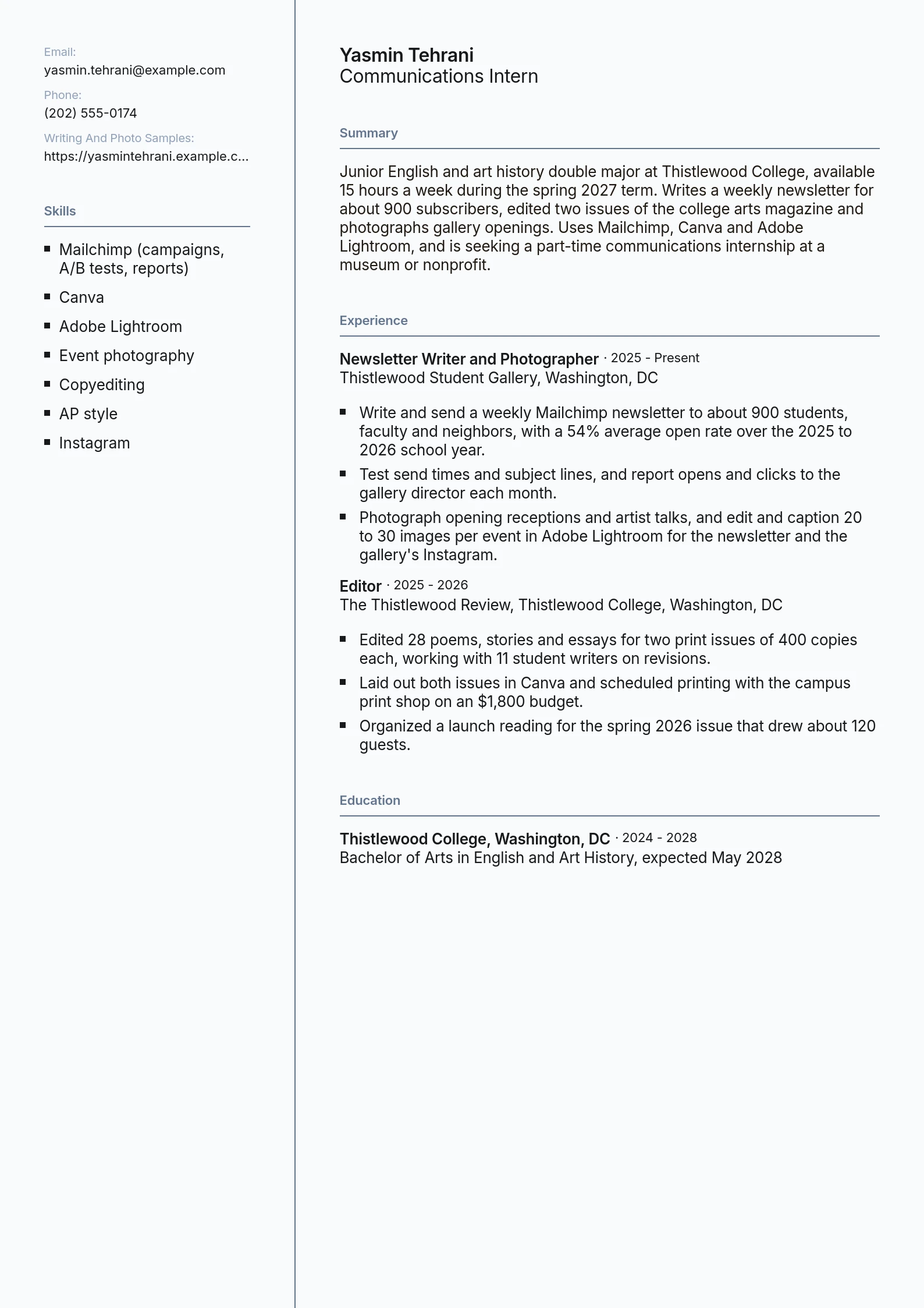 Communications Intern