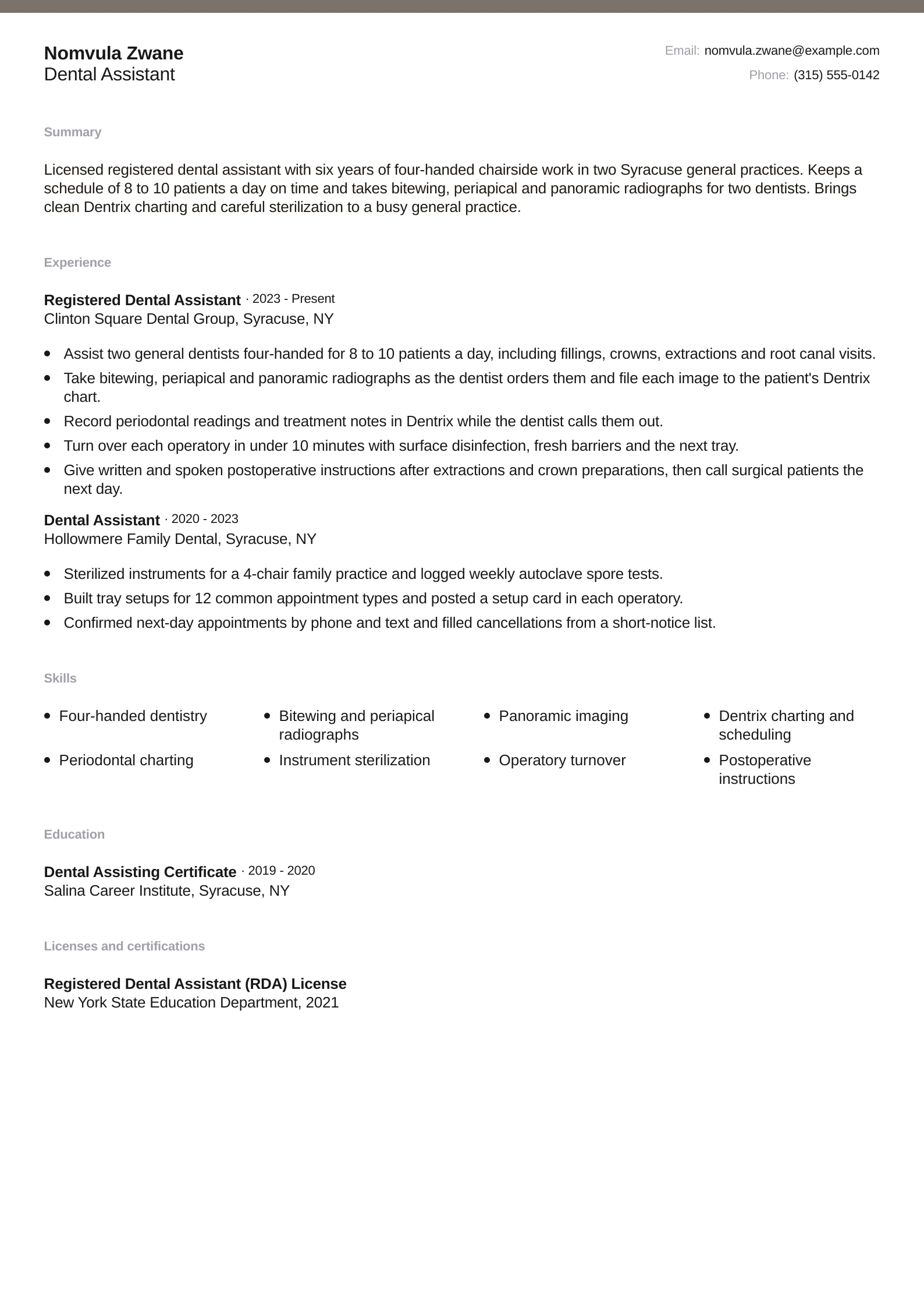 Dental Assistant