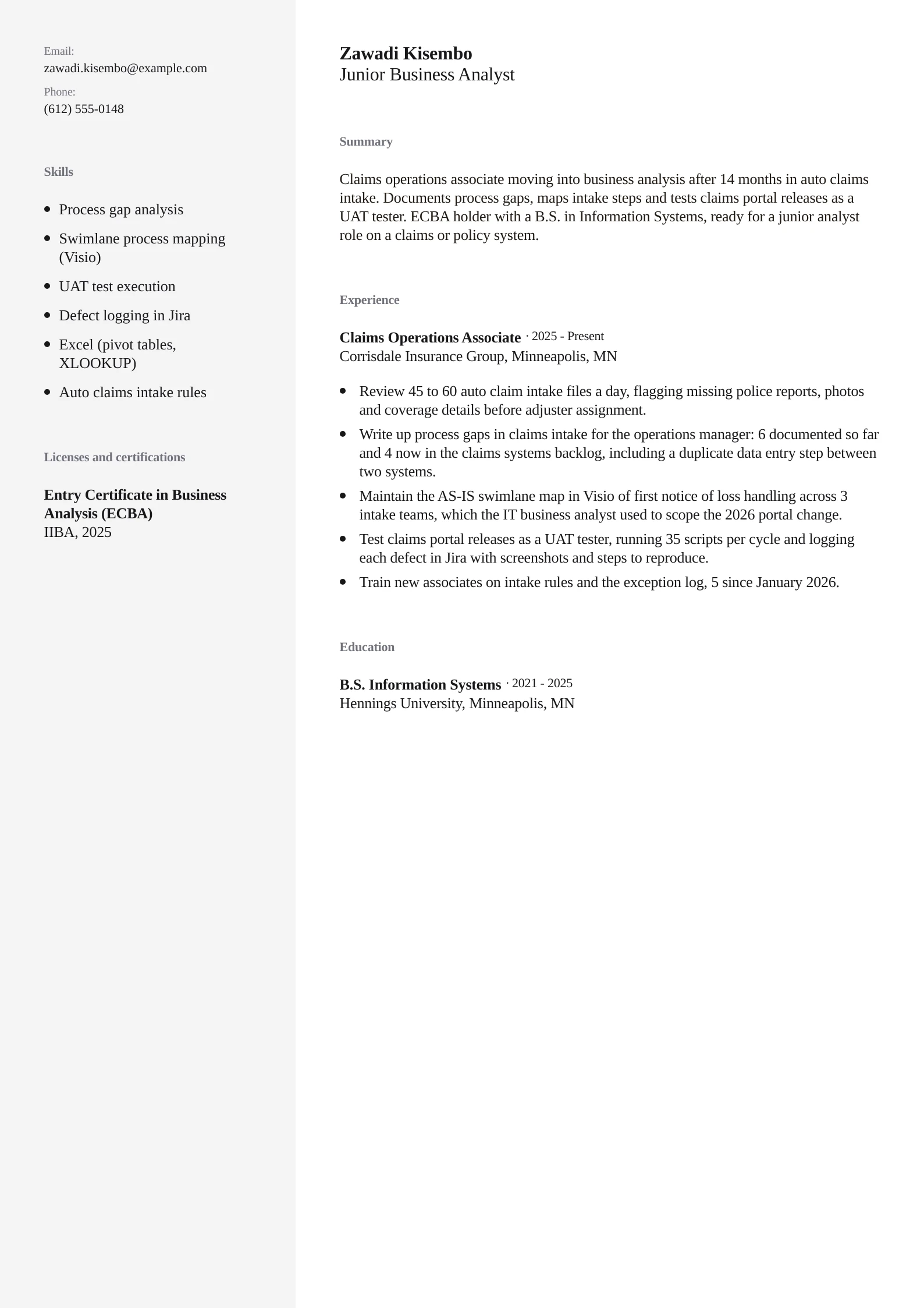 Junior Business Analyst