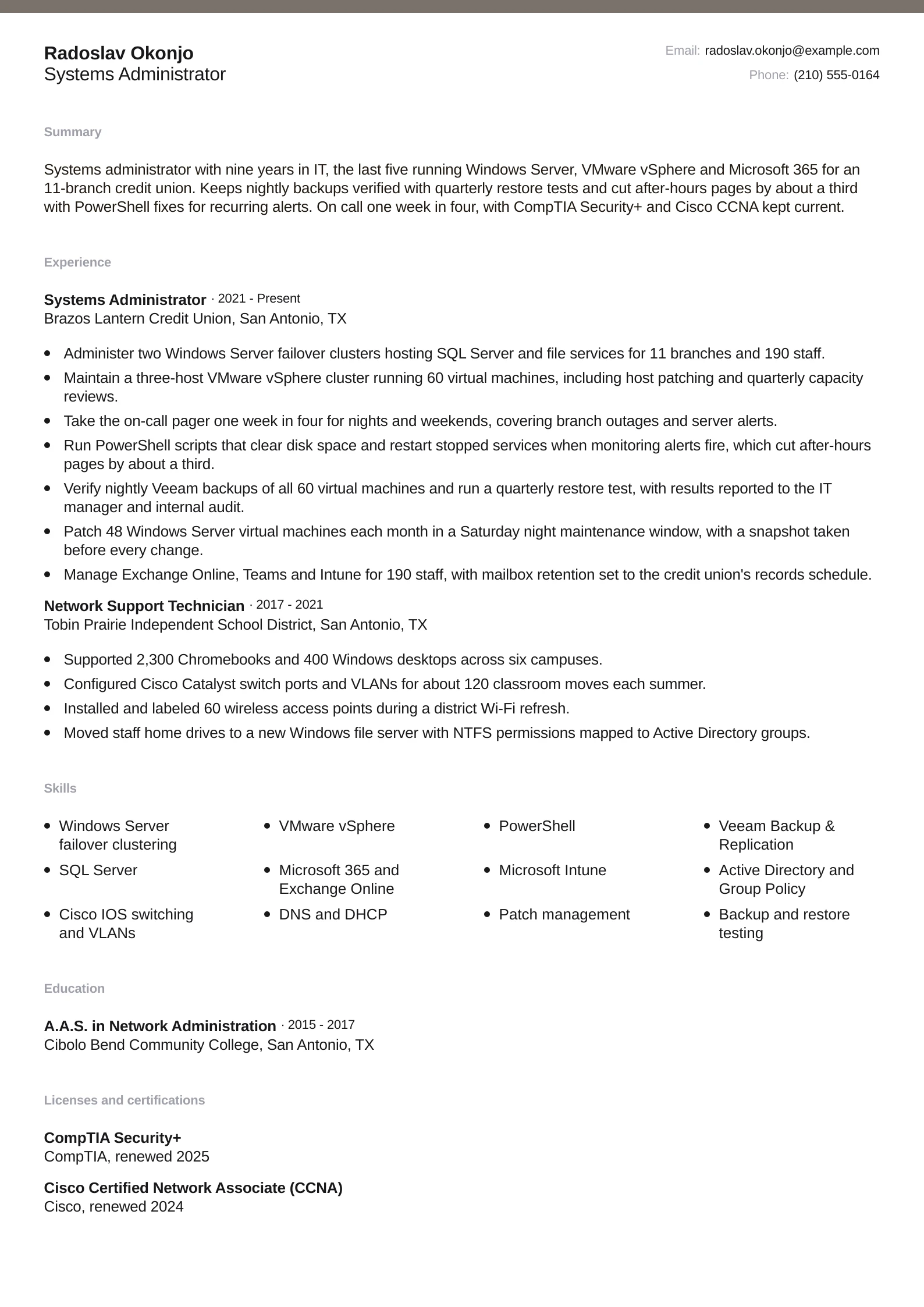 Systems Administrator