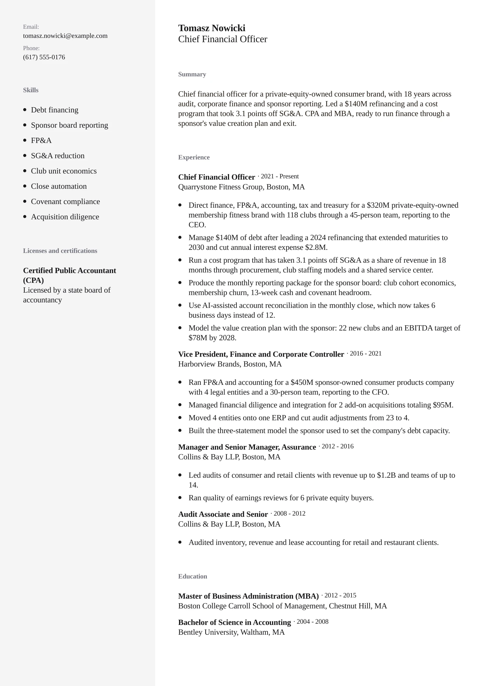 Chief Financial Officer