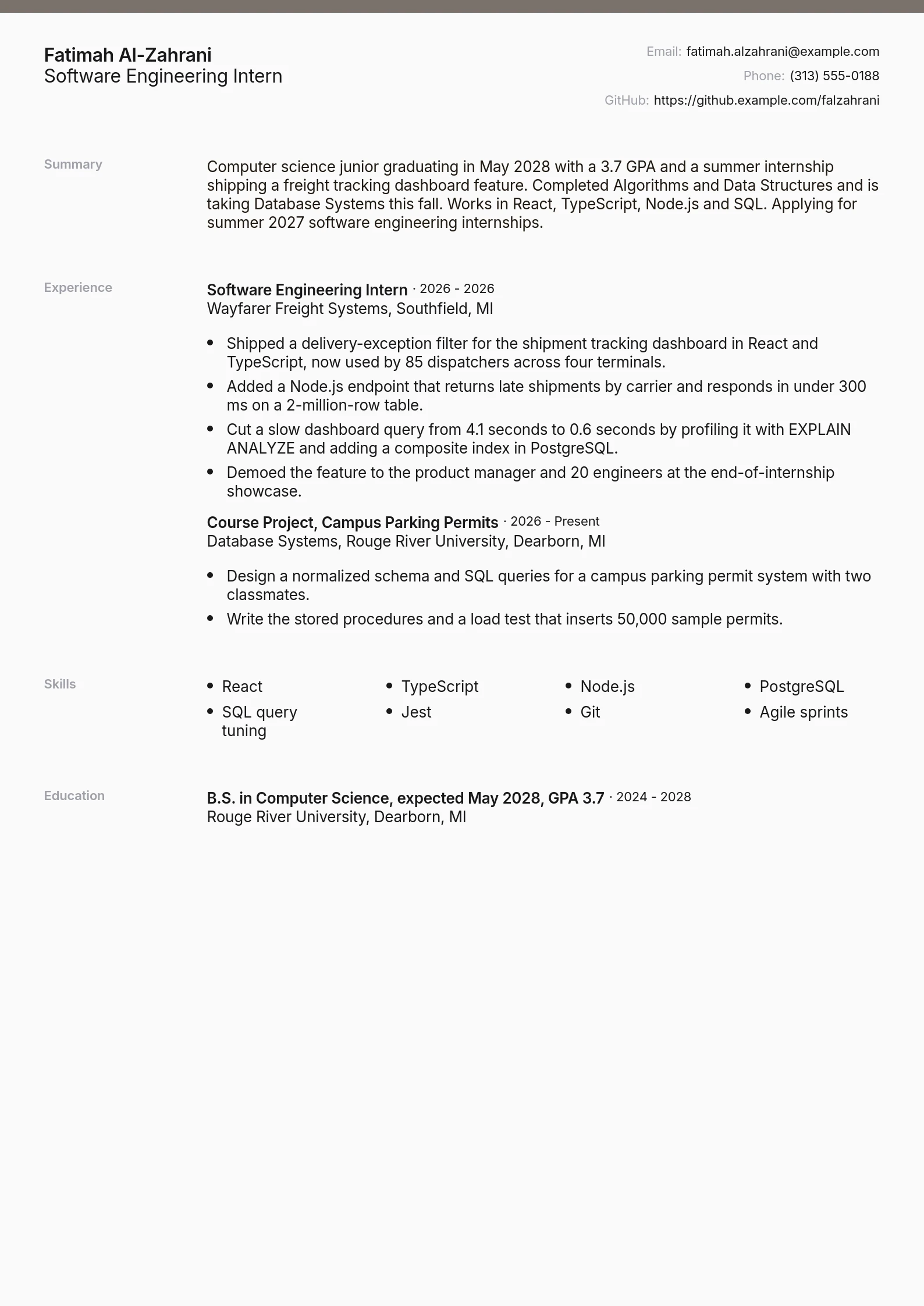 Software Engineering Intern