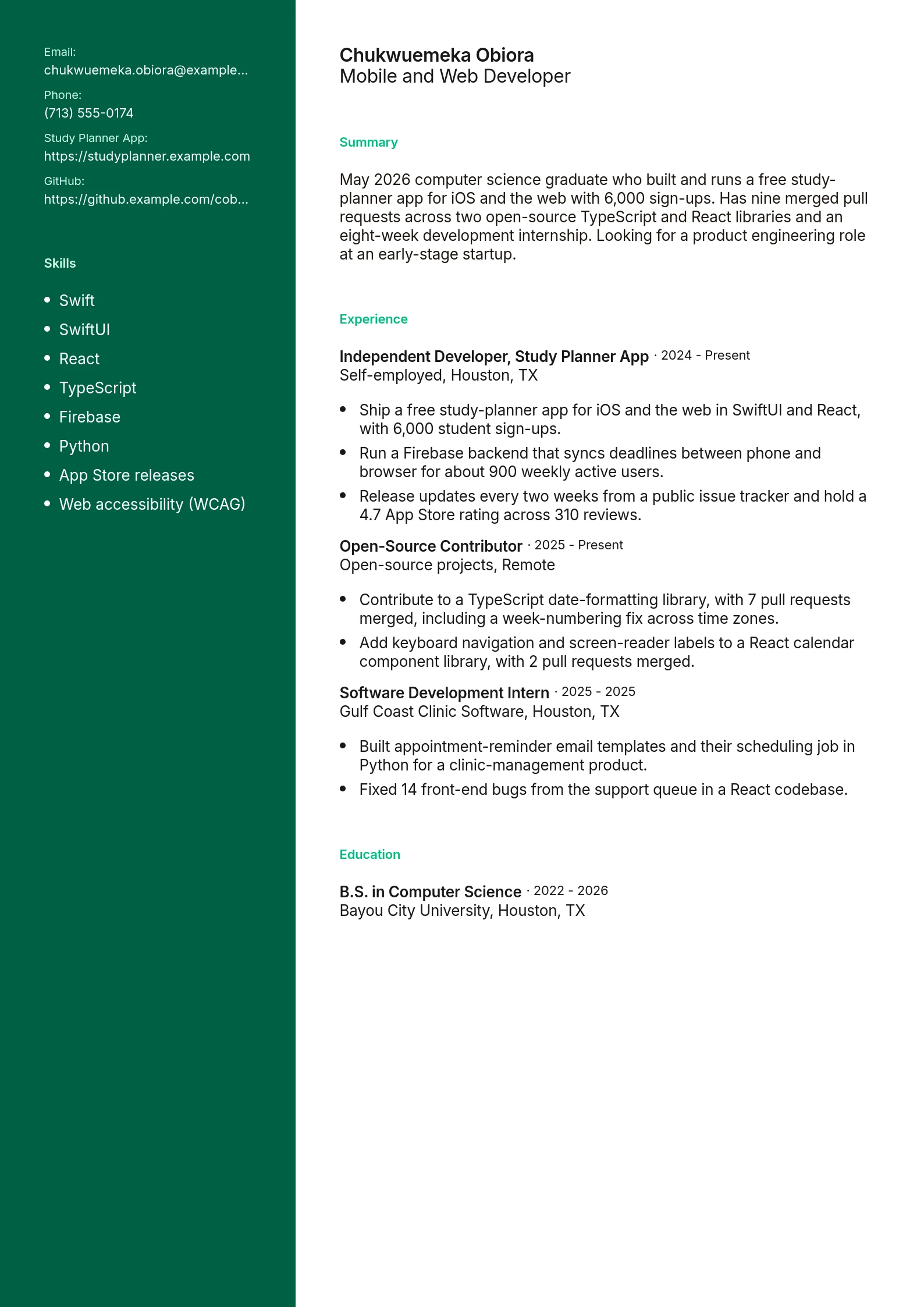 Mobile and Web Developer