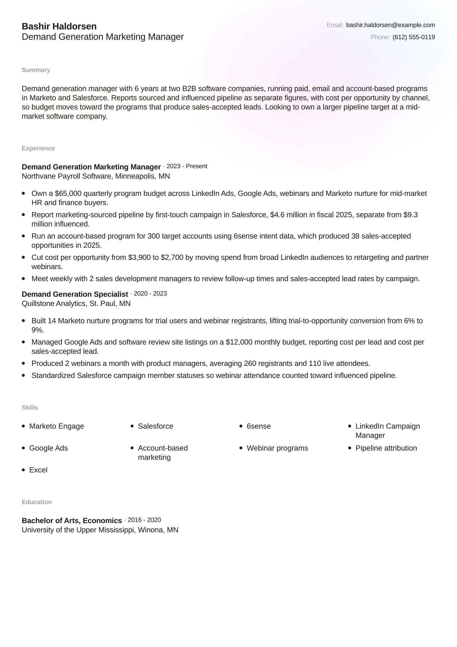 Demand Generation Marketing Manager