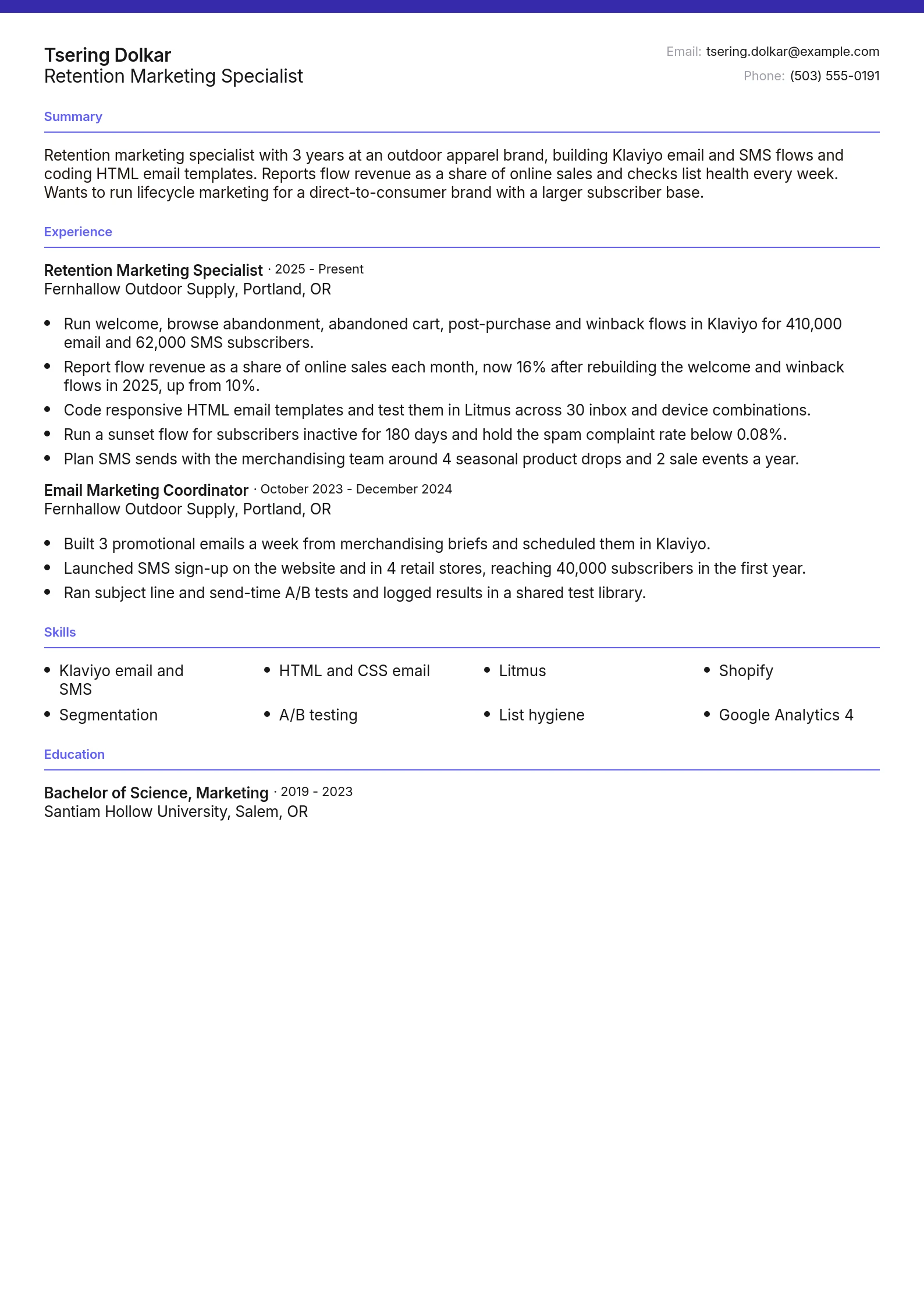 Retention Marketing Specialist