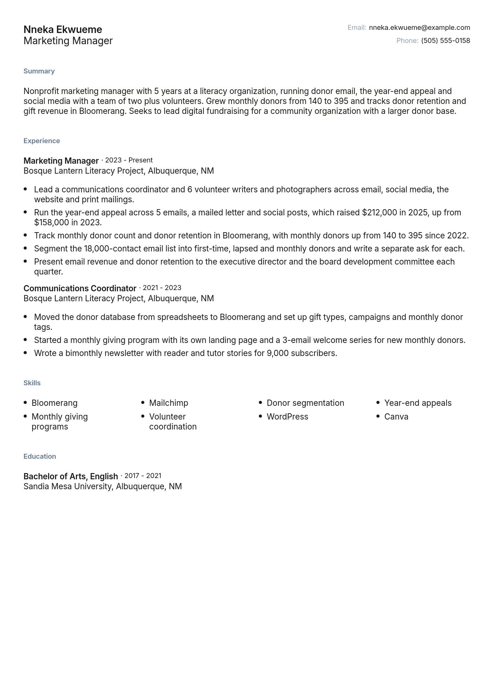 Marketing Manager