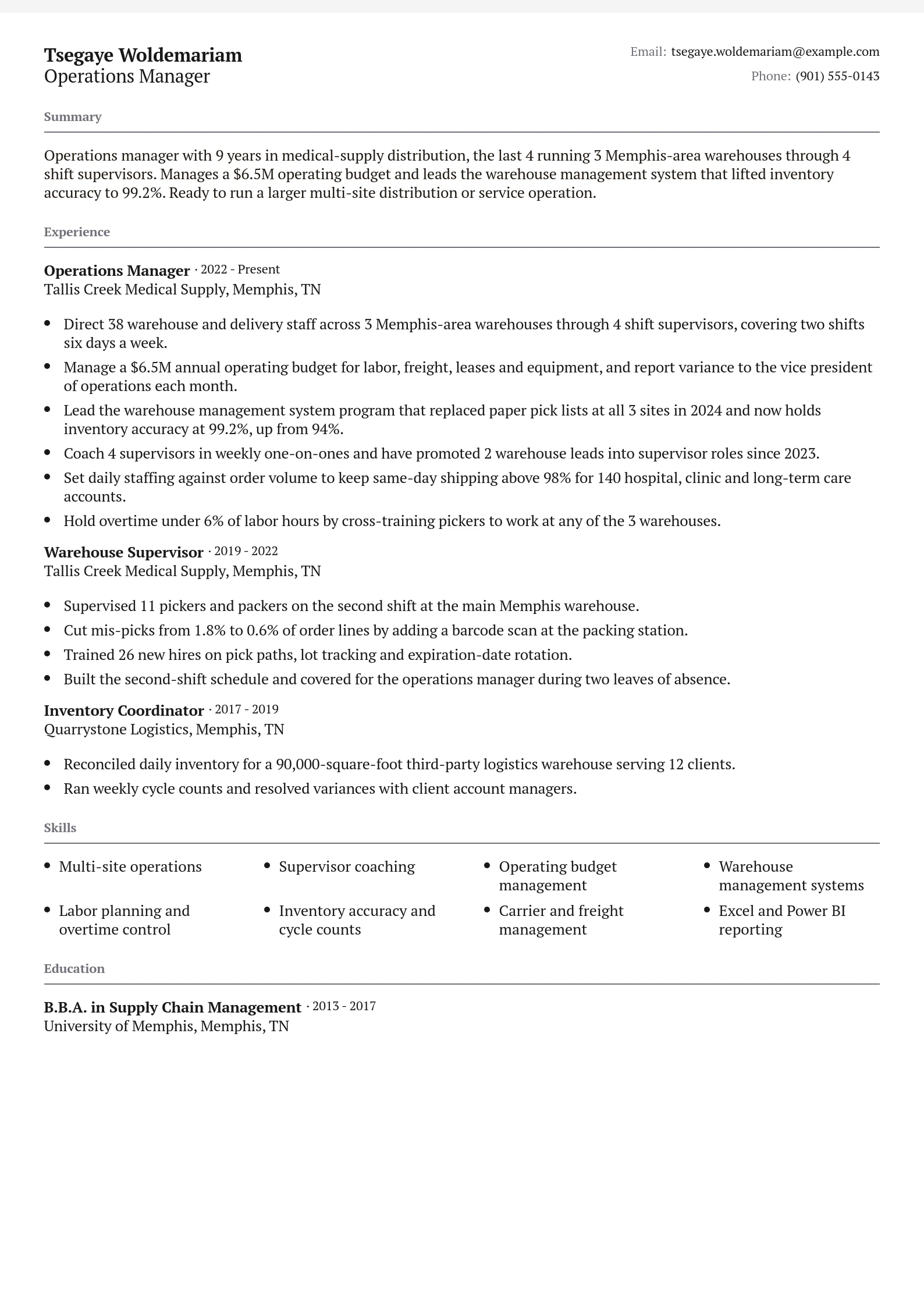 Operations Manager