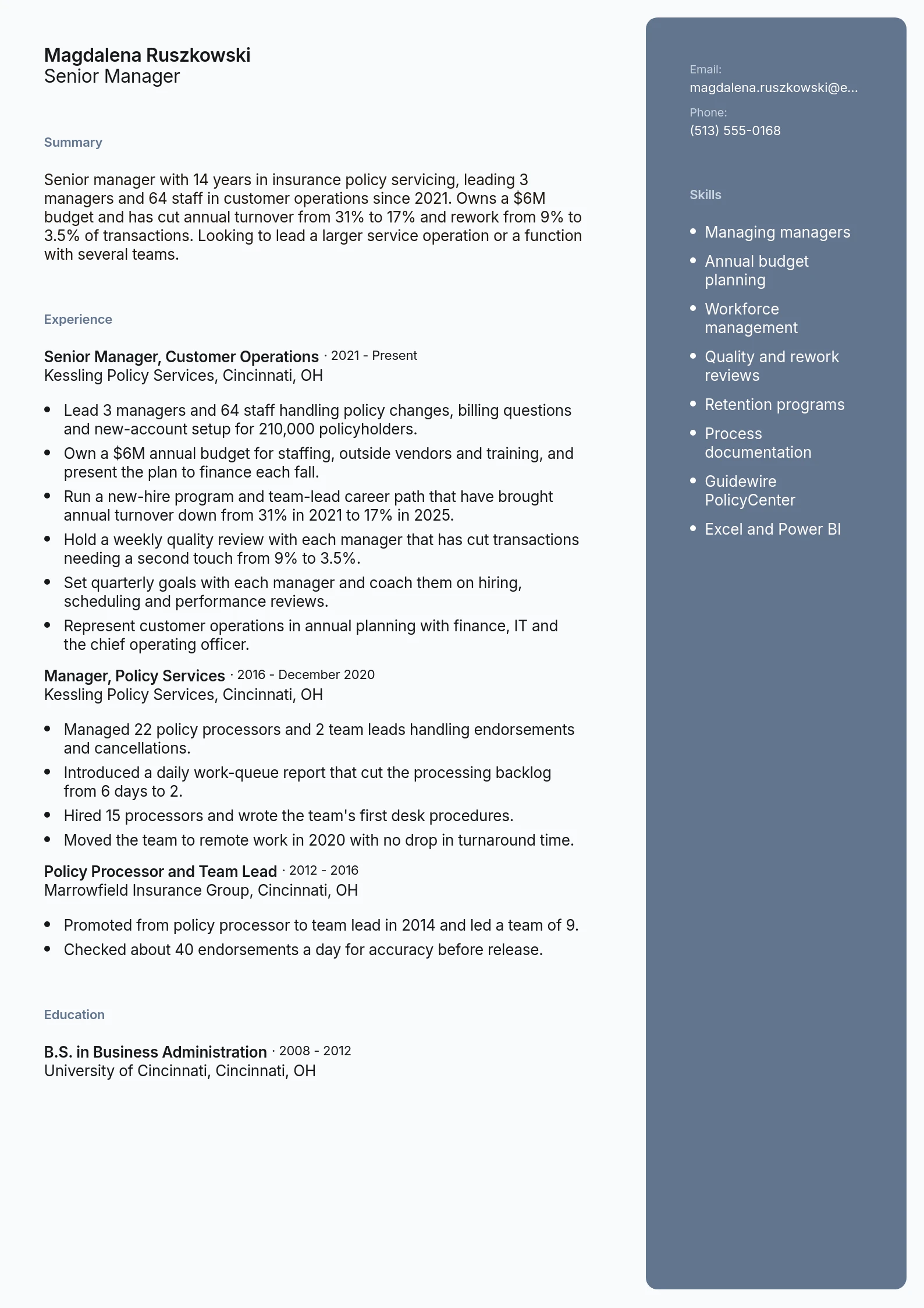 Senior Manager