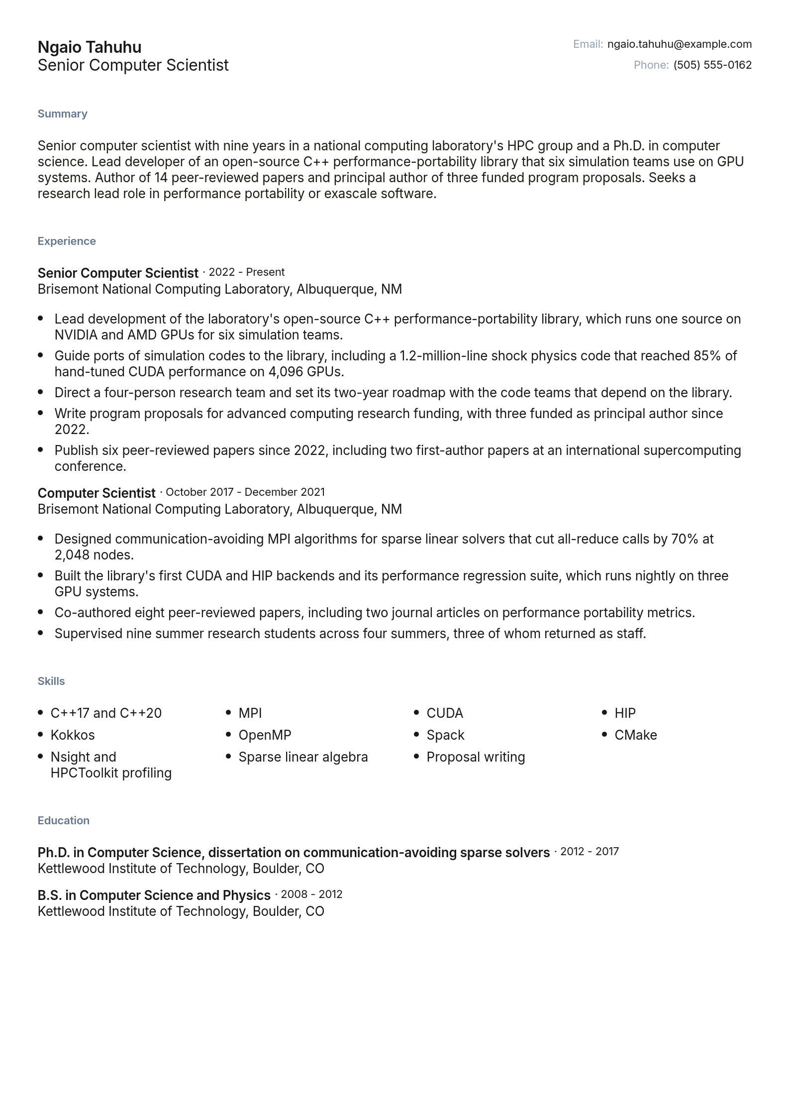 Senior Computer Scientist