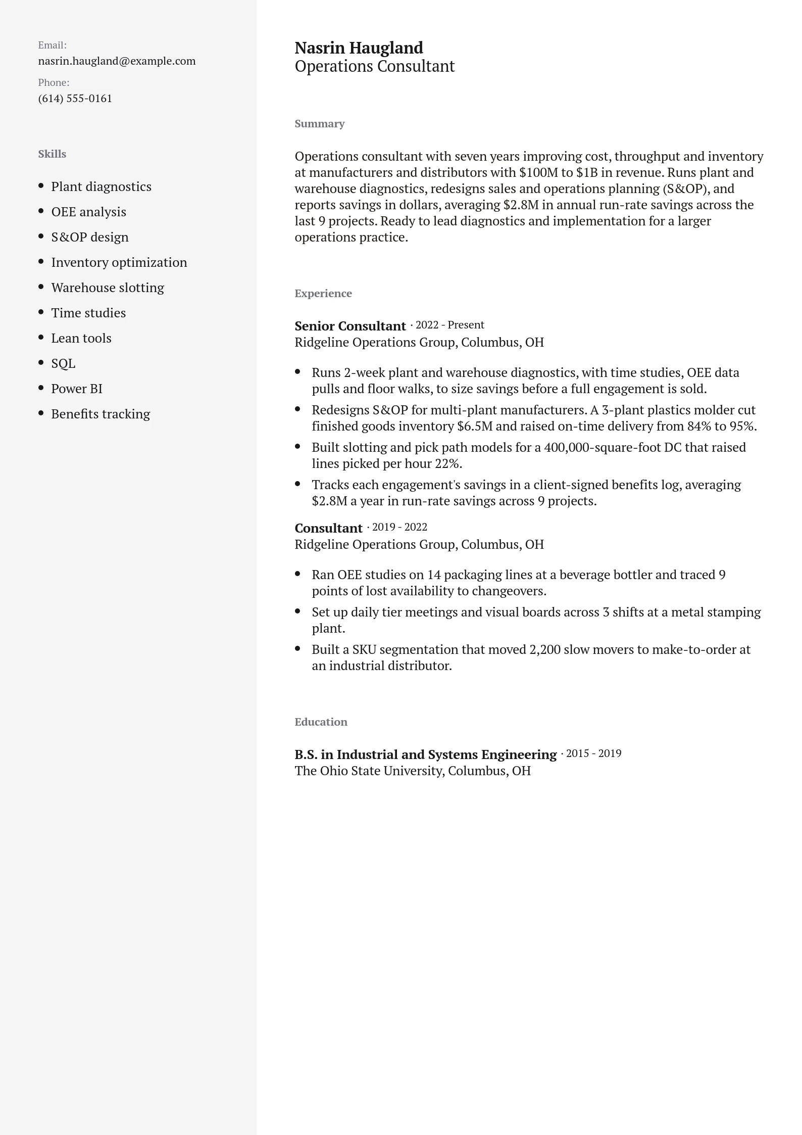 Operations Consultant