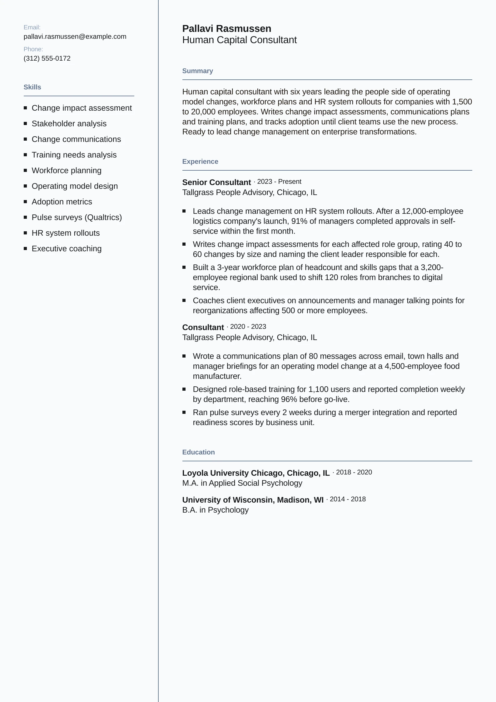 Human Capital Consultant