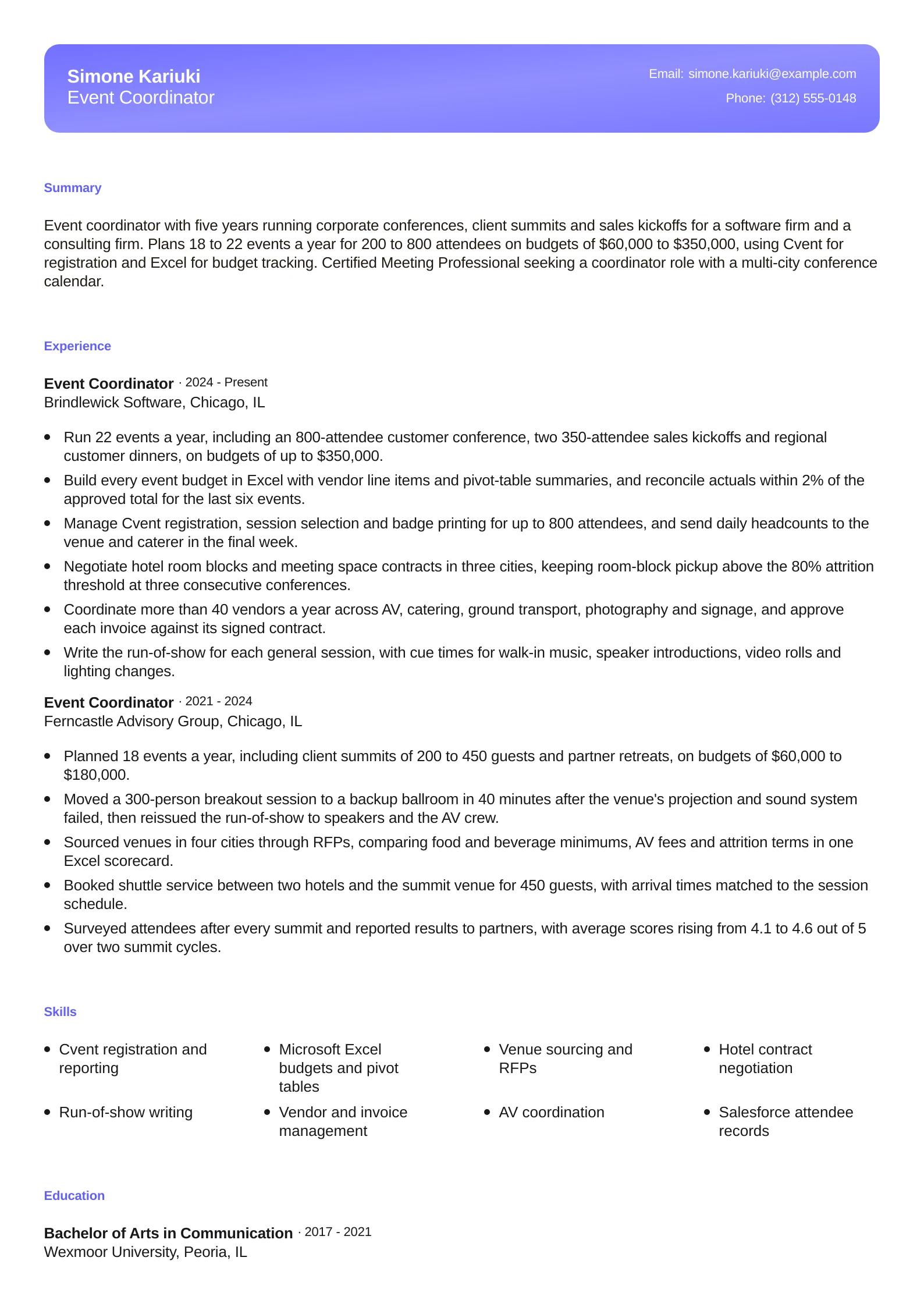 Event Coordinator