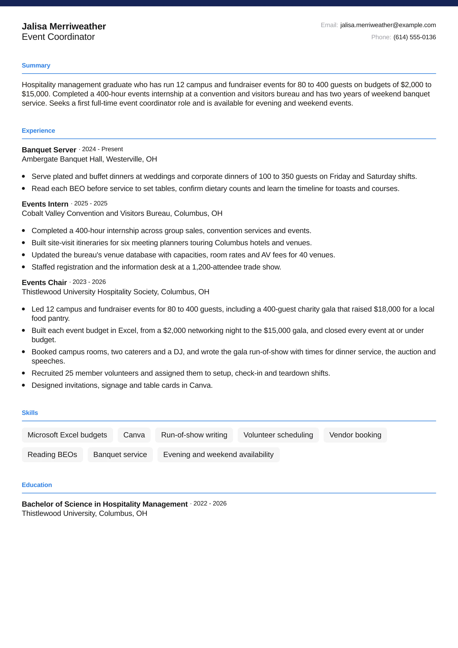 Event Coordinator