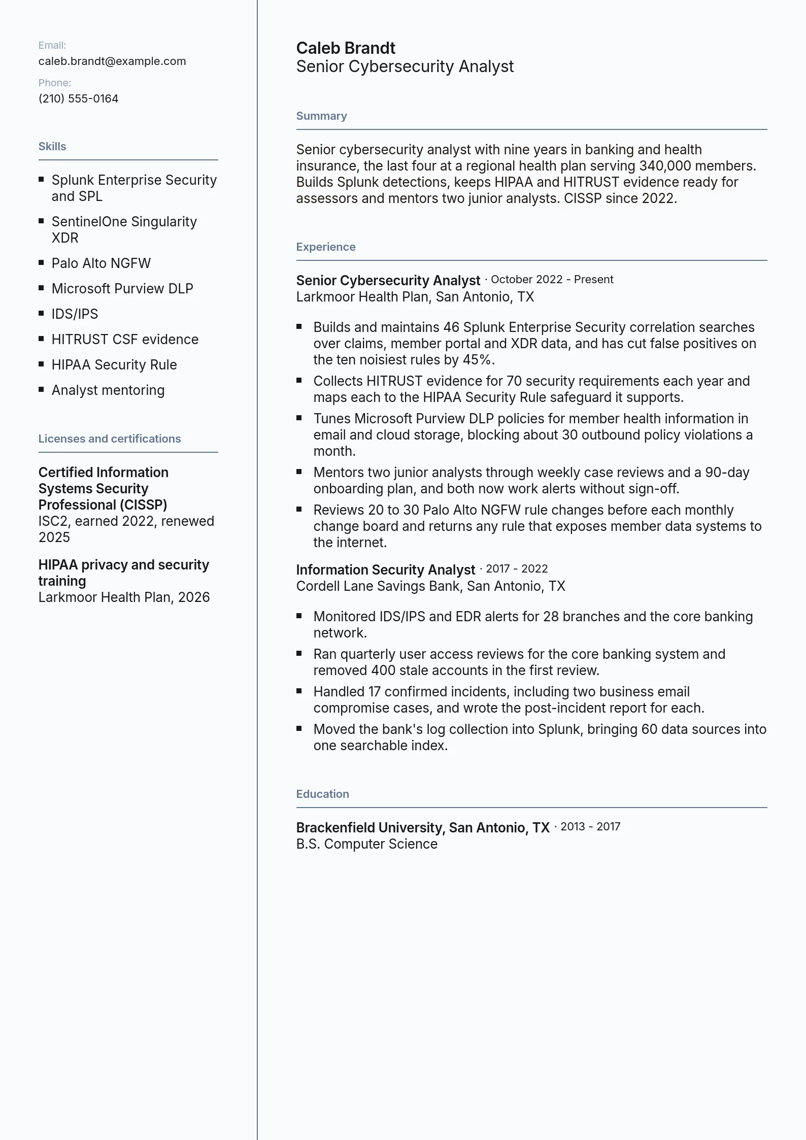 Senior Cybersecurity Analyst