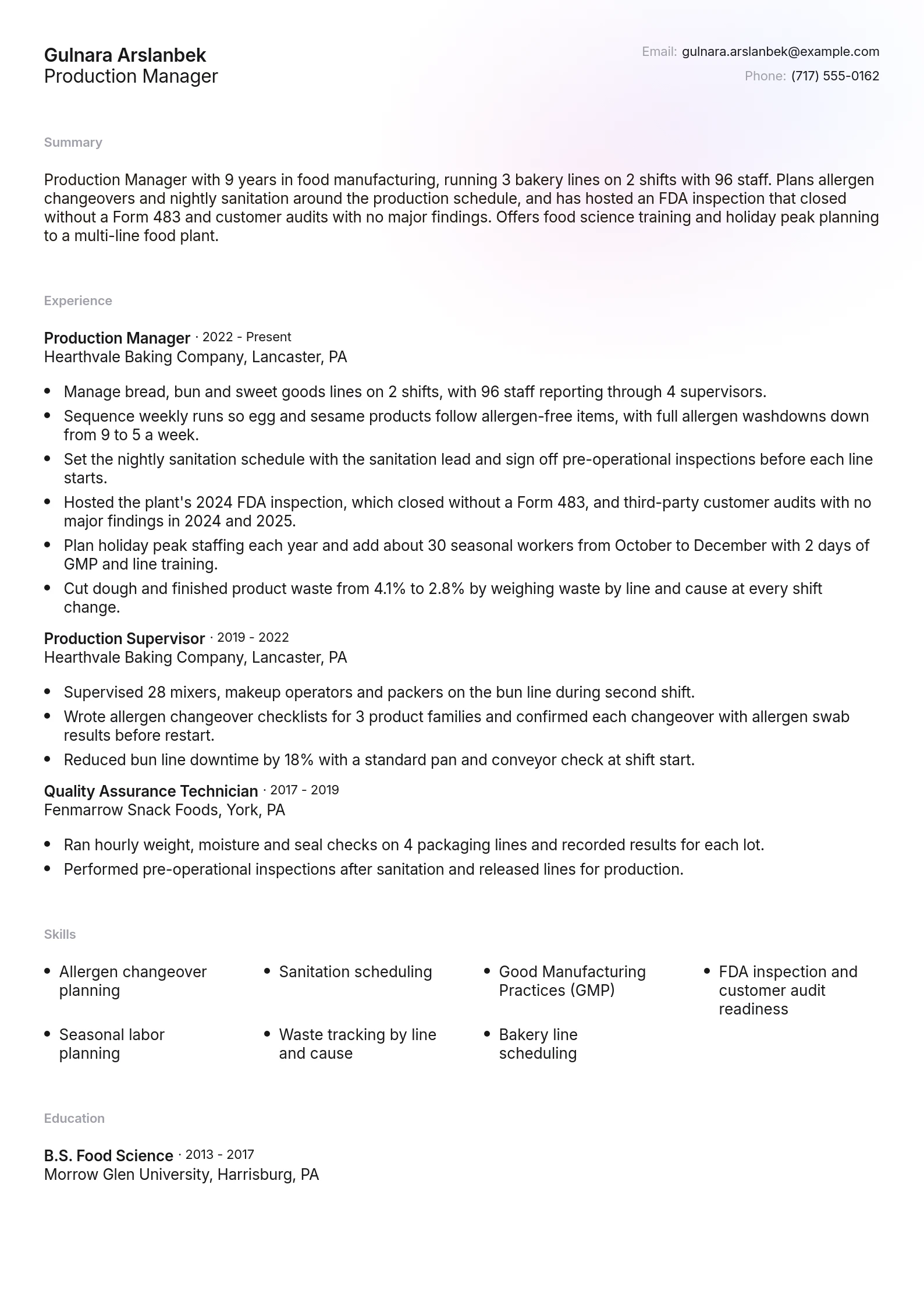 Production Manager