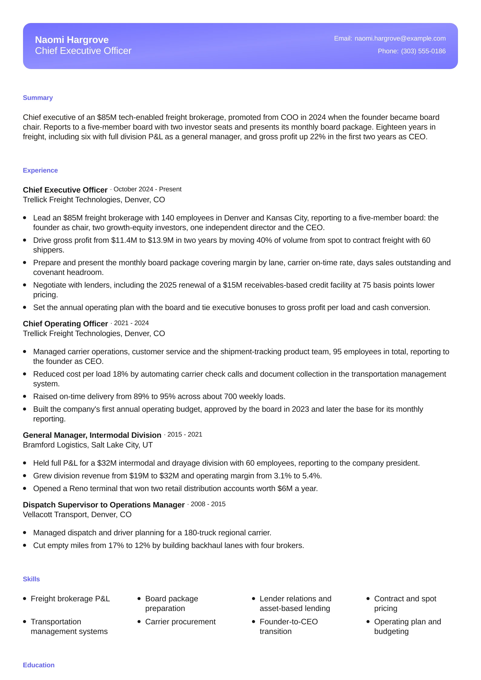 Chief Executive Officer