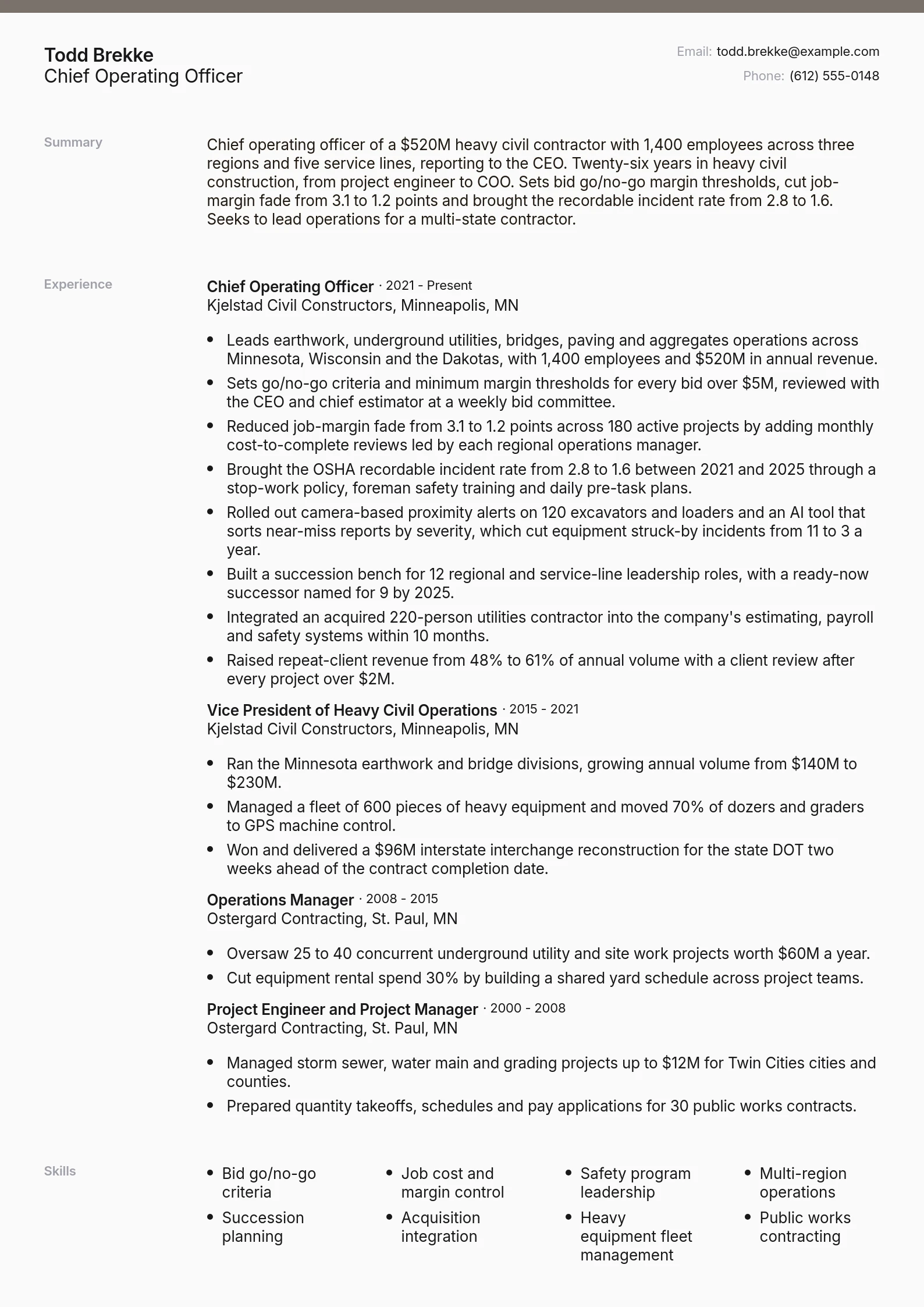 Chief Operating Officer