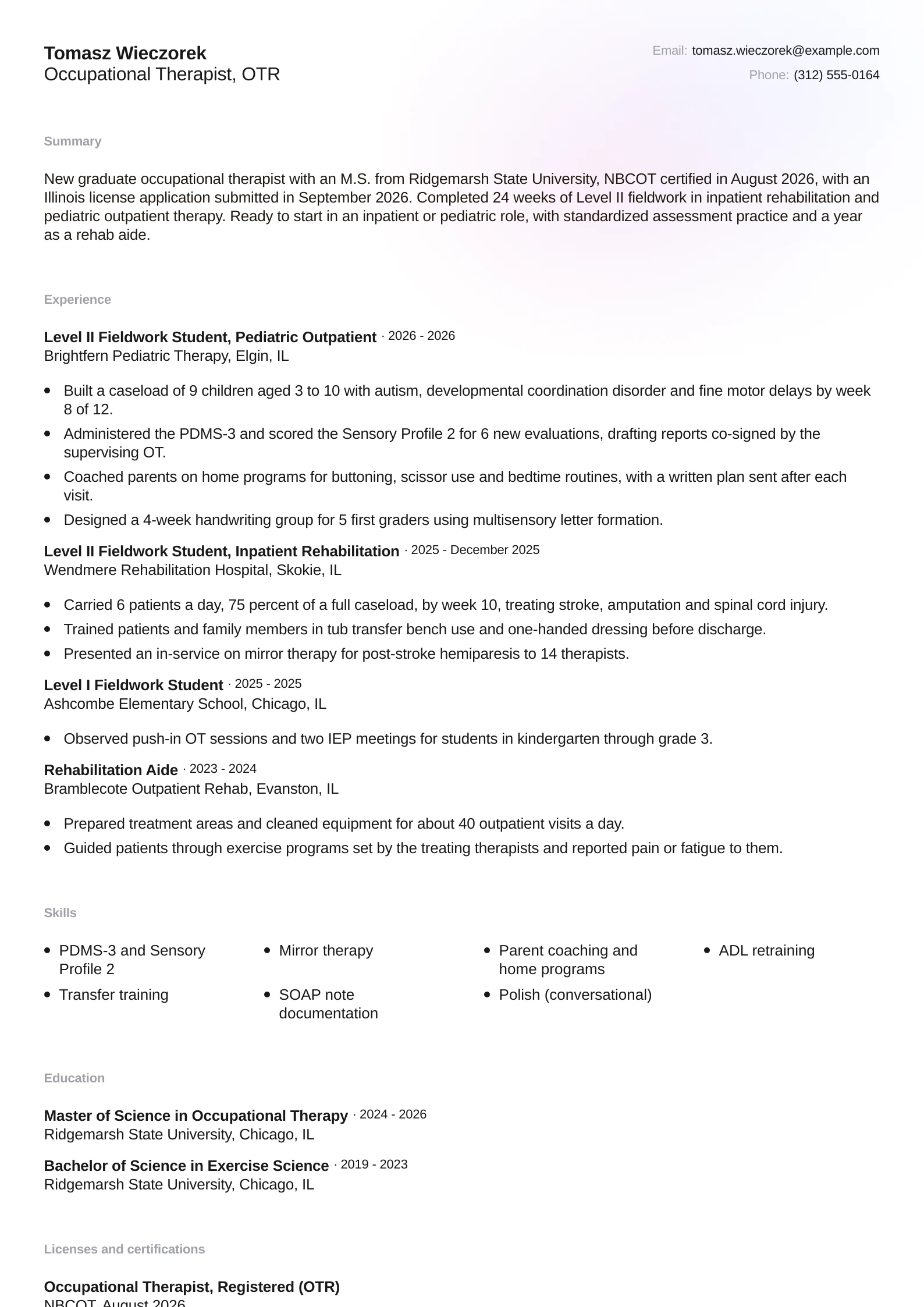 Occupational Therapist, OTR