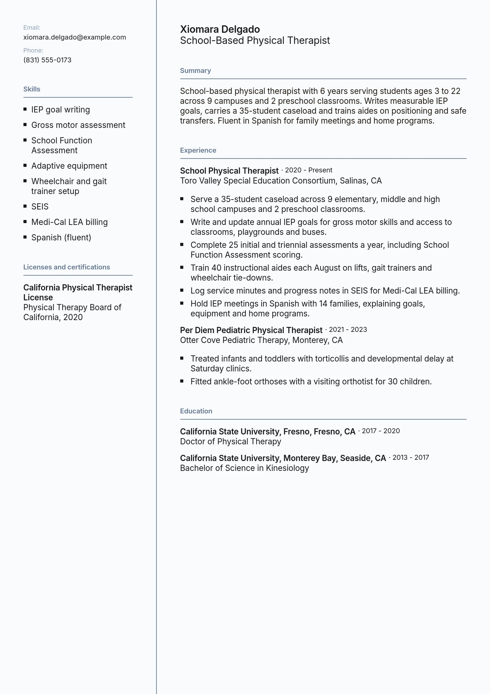 School-Based Physical Therapist