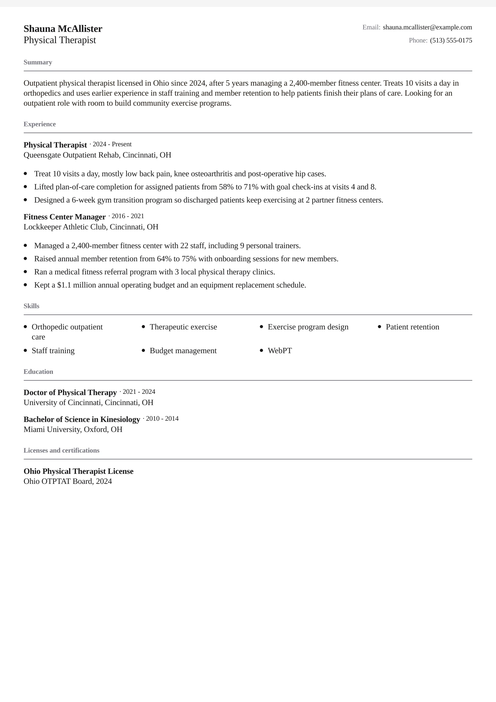 Physical Therapist