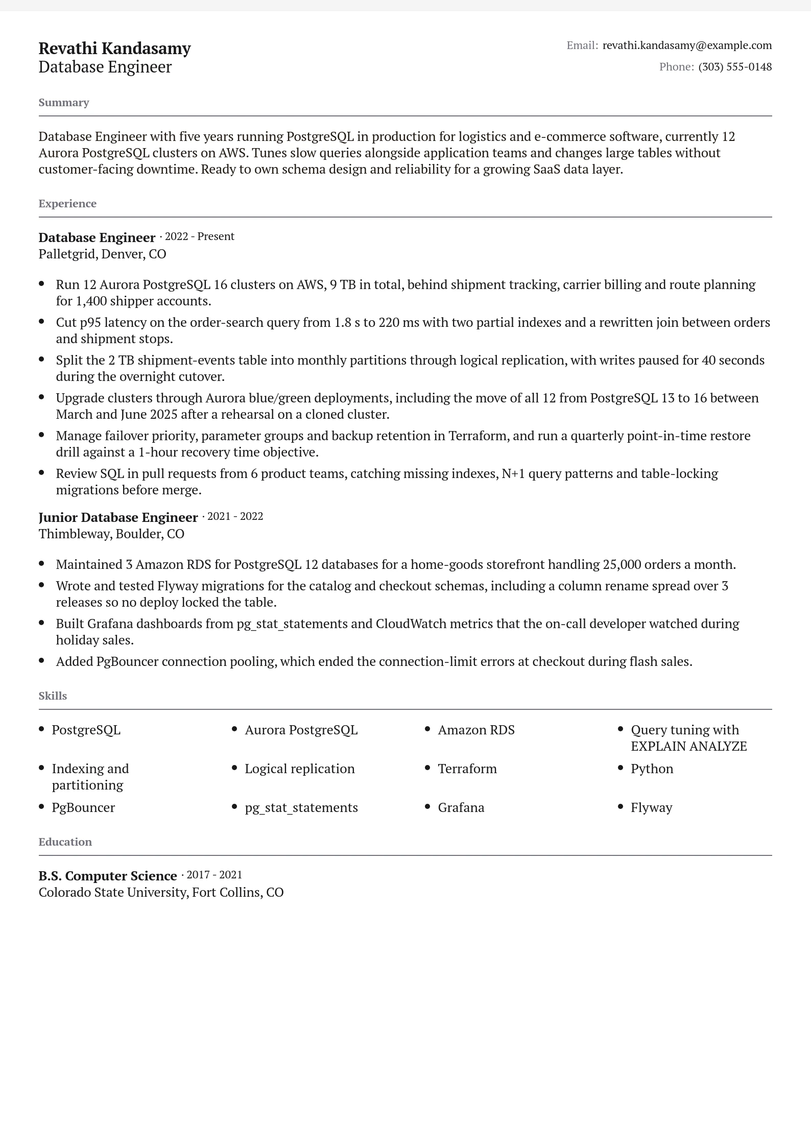 Database Engineer