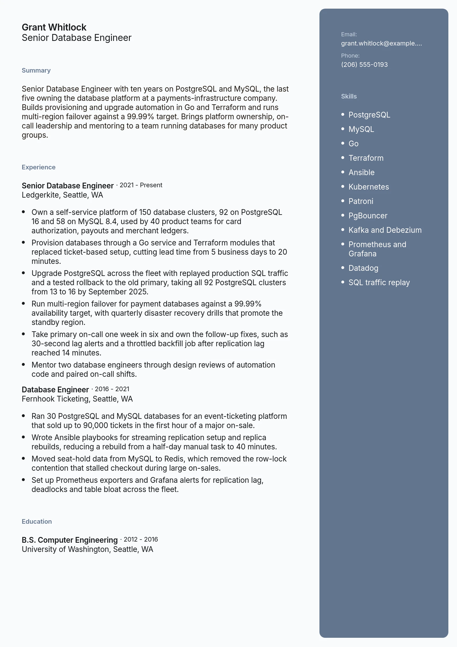 Senior Database Engineer