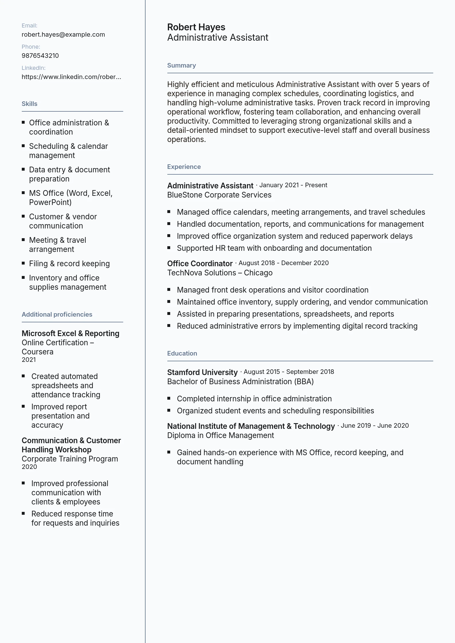 Underlined template preview