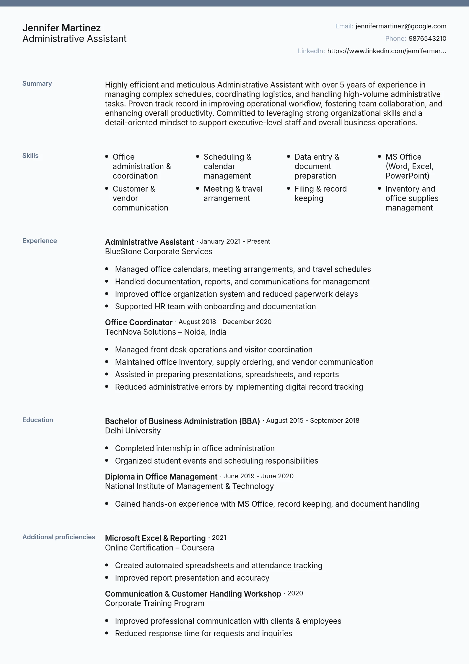 Corporate template preview